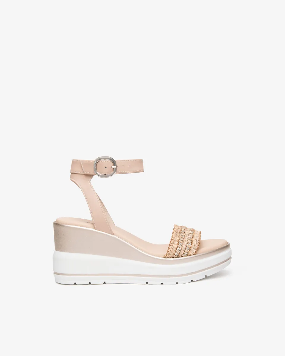 Nero Giardini Slippers sandales femme cuir tissu