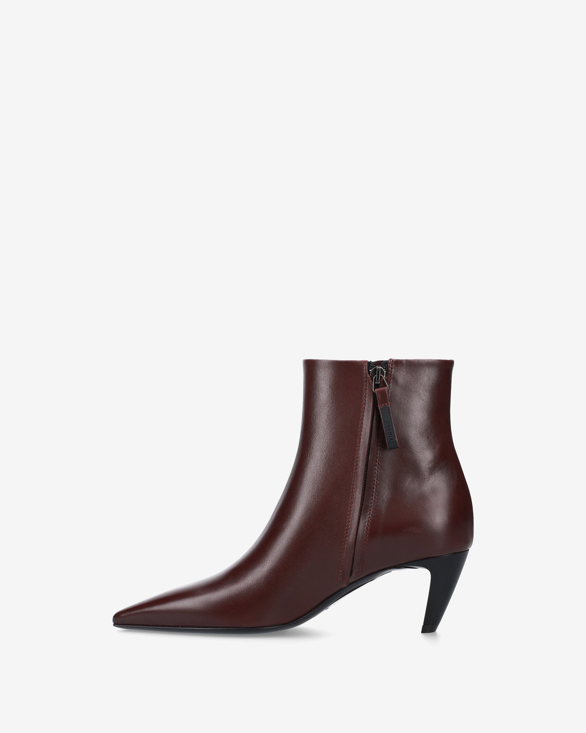 Premiata Boots cuir bordeaux femme talon 60 mm