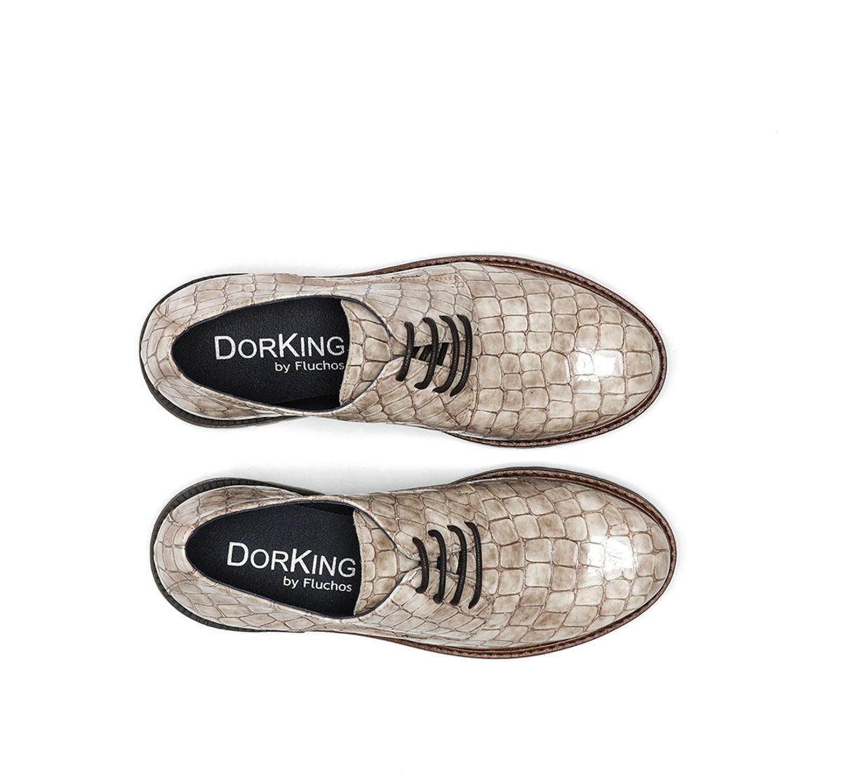 Dorking Cady D9577 mocassins femme taupe à lacets