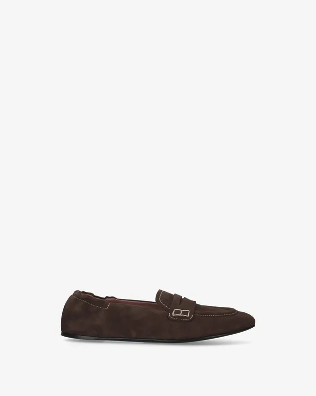 Premiata Pocket Suede mocassins mocha cuir femme