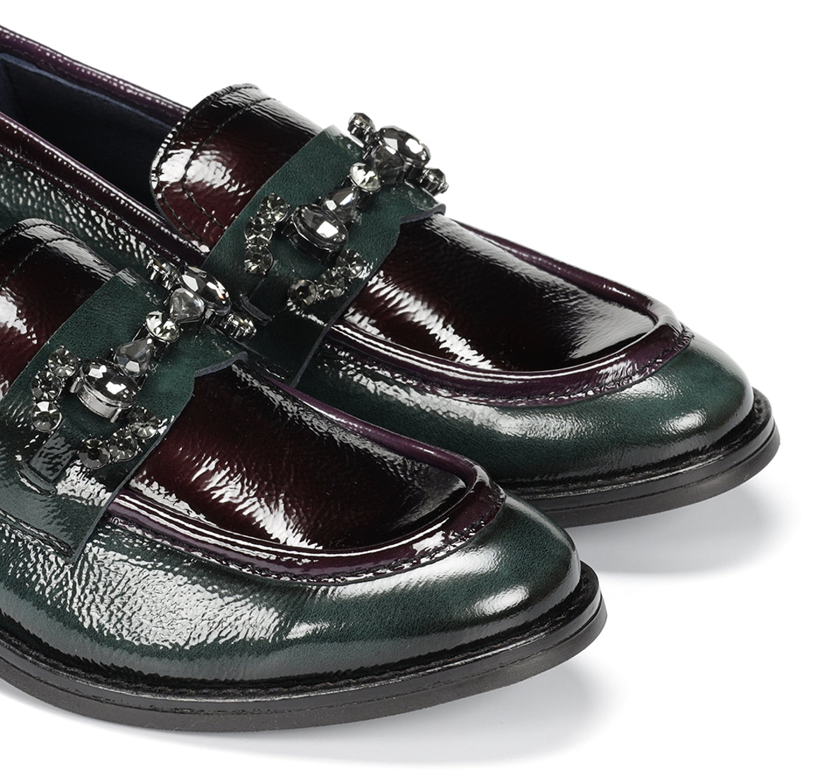 Dorking by Fluchos Harvard D9118 mocassin vert femme