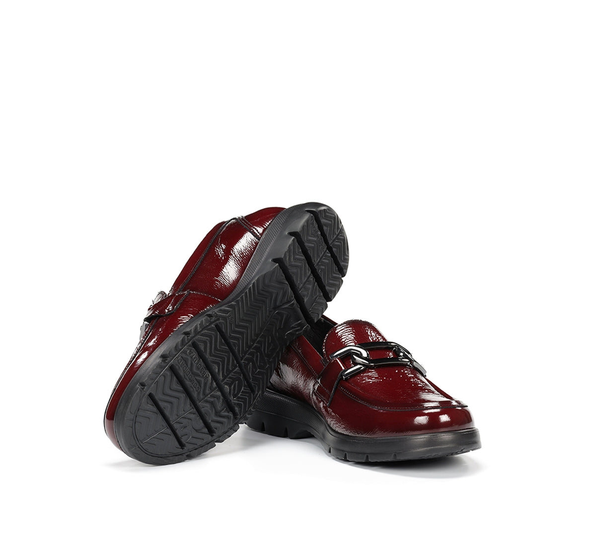 Fluchos Gladis F1794 mocassins femme rouges cuir confort