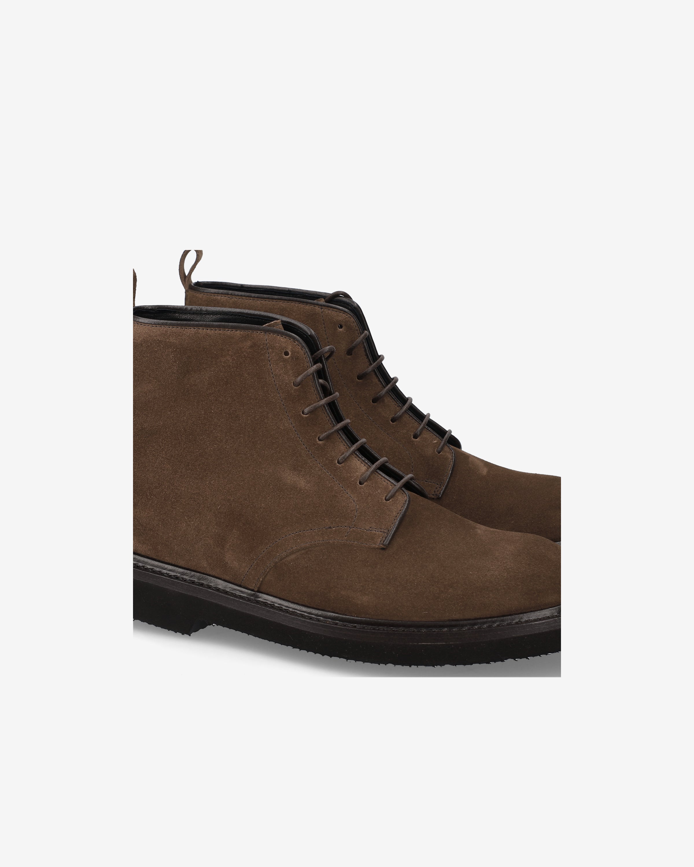 Premiata Boots Bottine Daim Marron à Lacets
