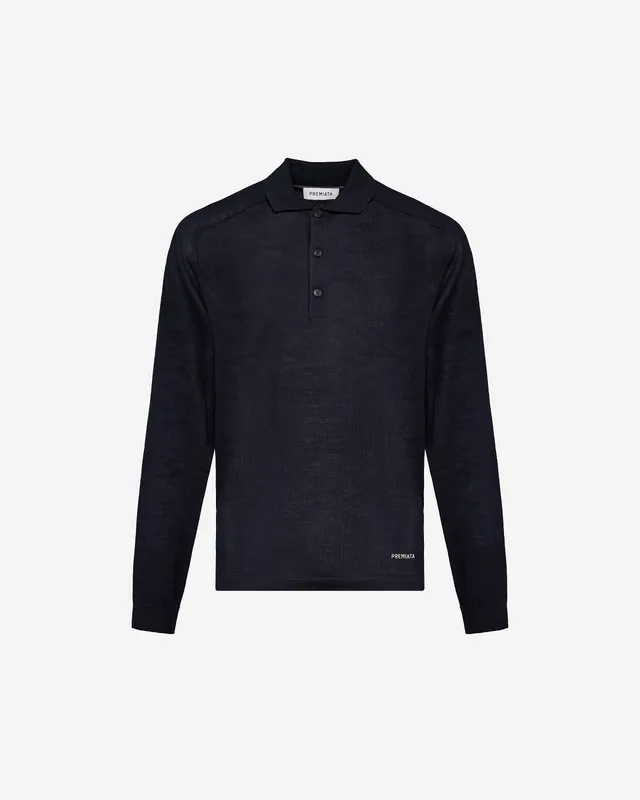 Premiata Polo Knit polo tricoté homme bleu marine