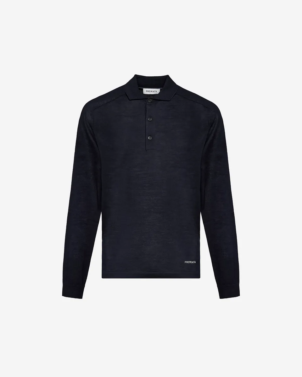 Premiata Polo Knit polo tricoté homme bleu marine