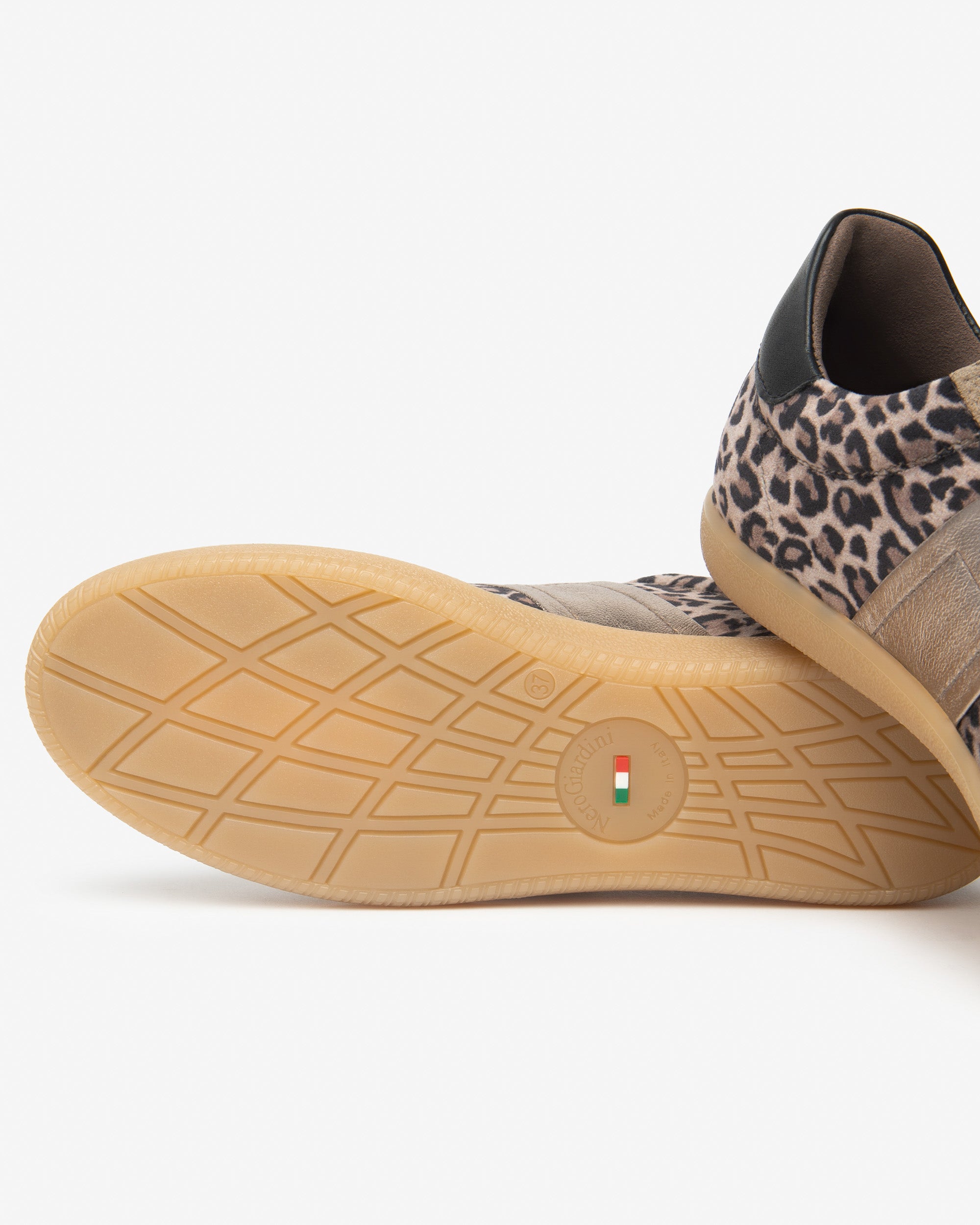 Nero Giardini Sneakers baskets cuir daim léopard