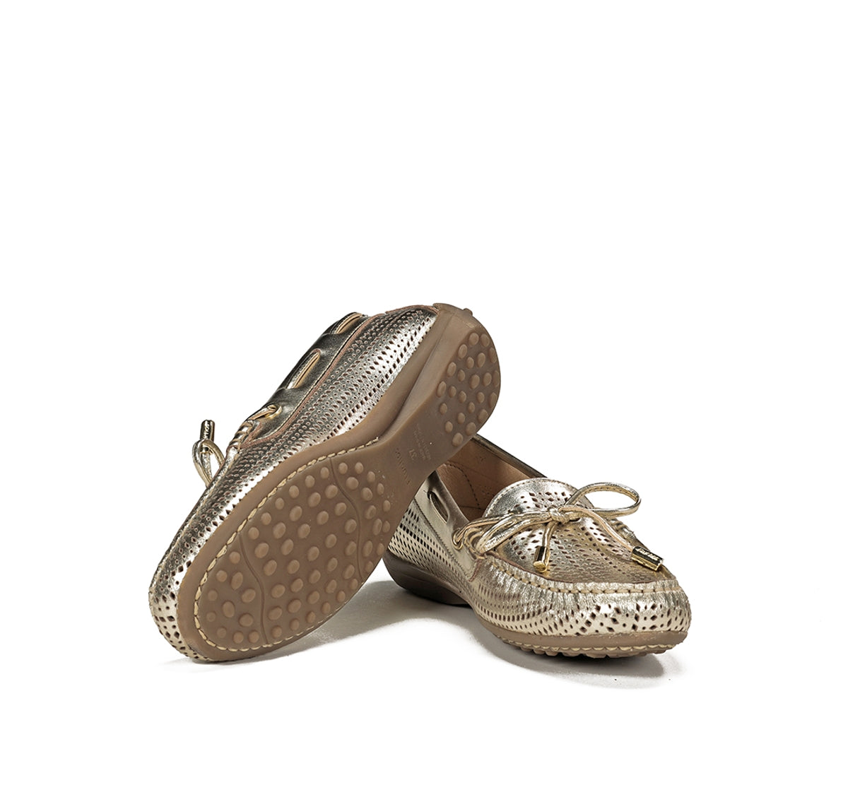Fluchos Bruni F1428 mocassins femme doré cuir