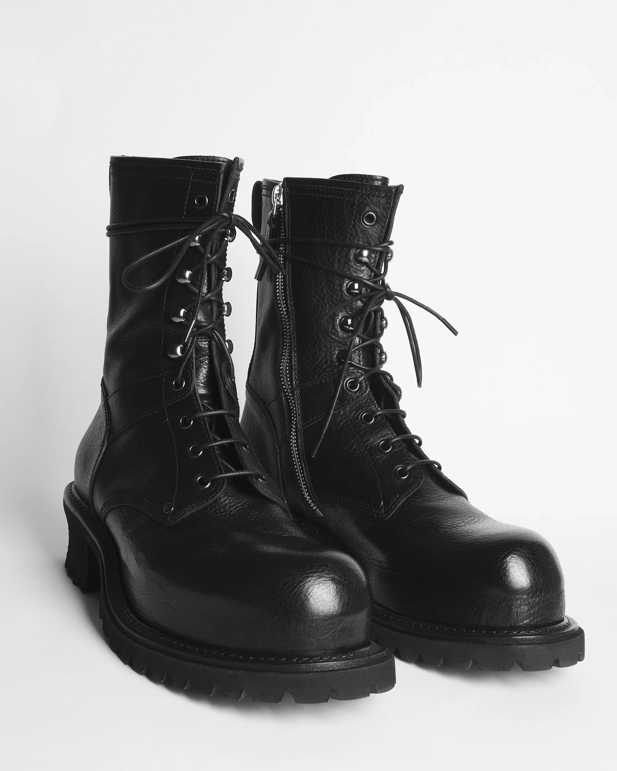 Premiata 016 boots cuir lacets zip homme
