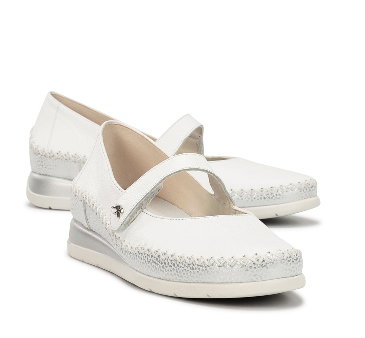 Fluchos Sella F2146 chaussures blanc femme compensées