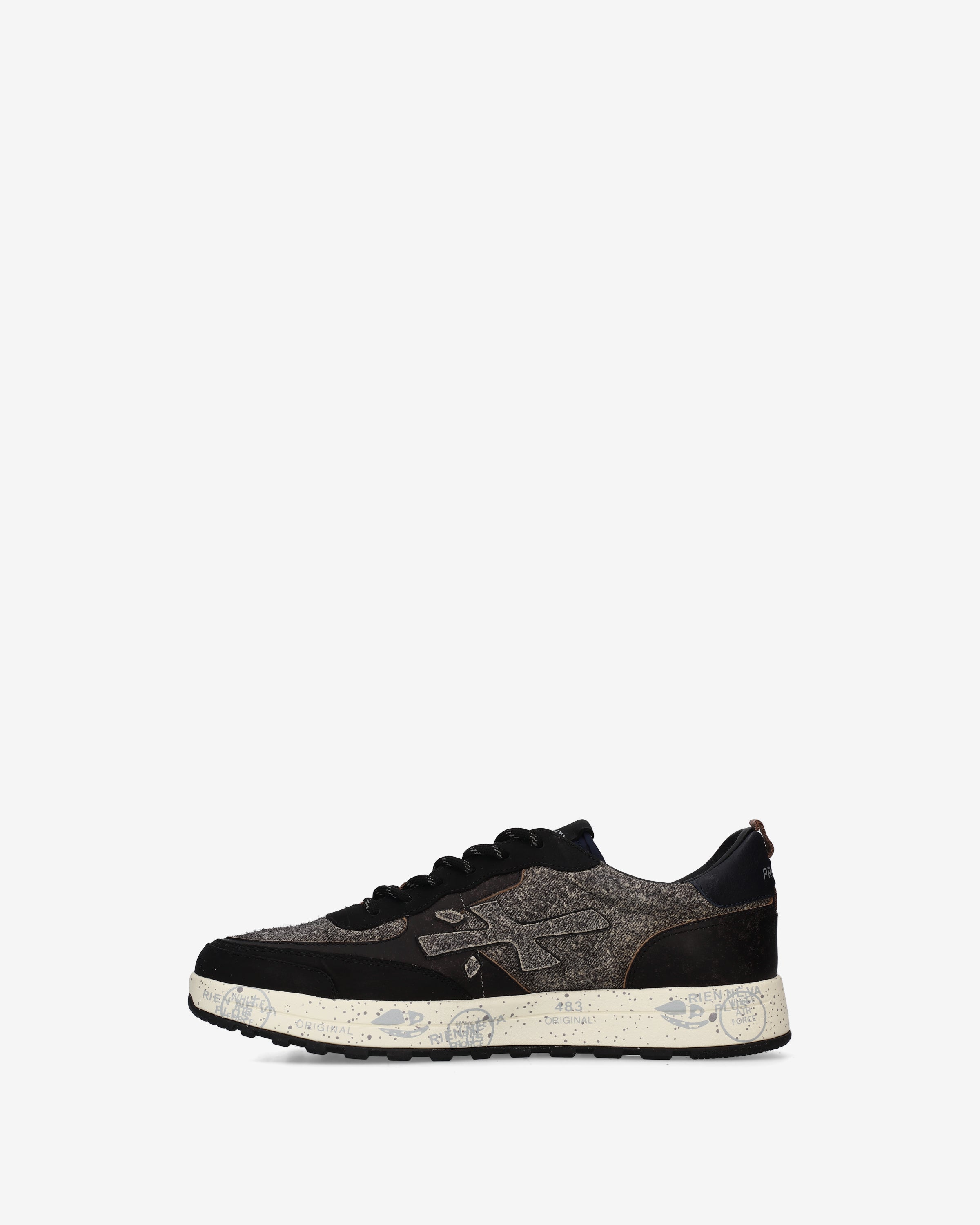 Premiata Nous 8464 baskets tissu noir gris