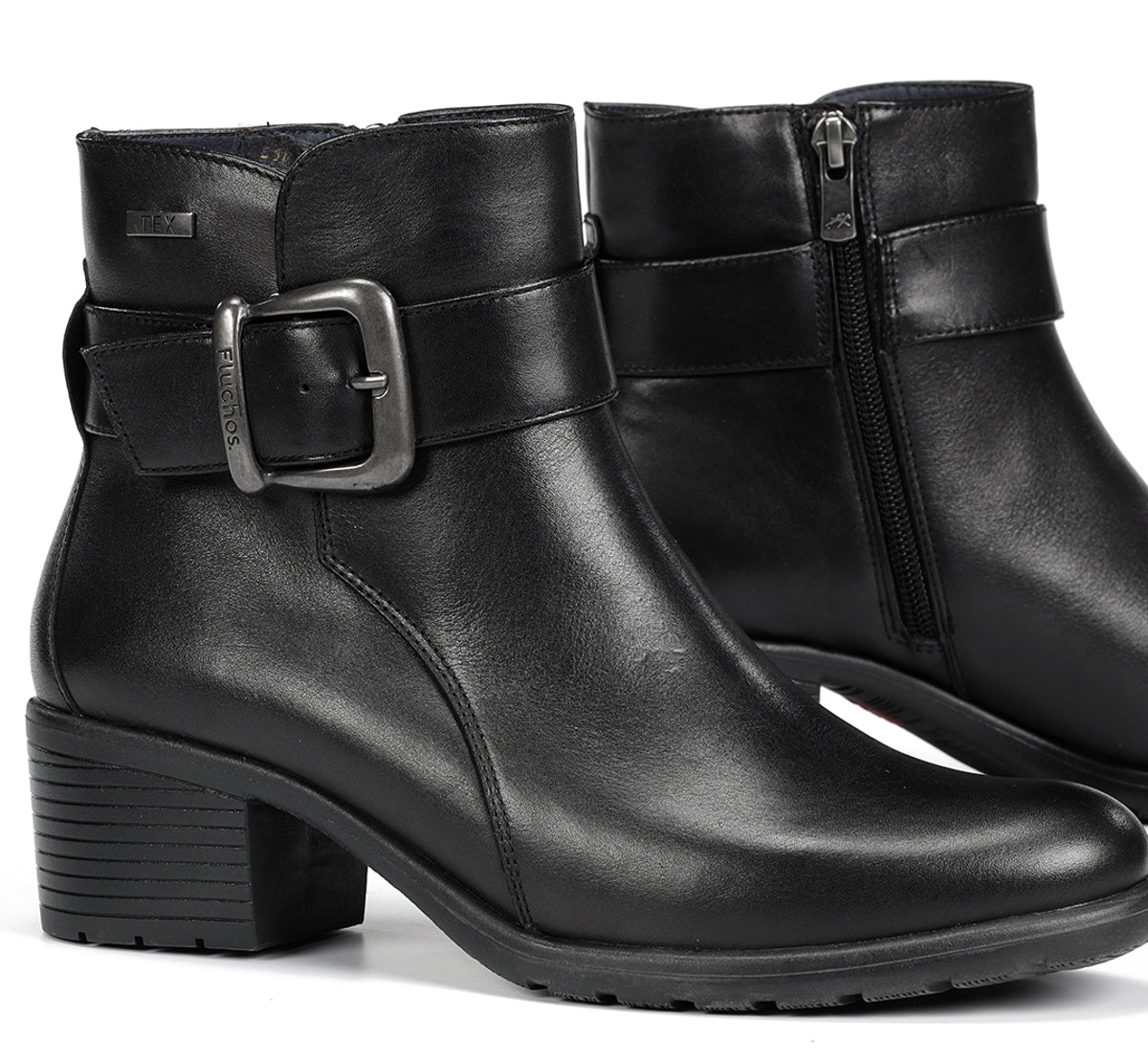 Fluchos Galit F2315 bottines femme noir talon bas