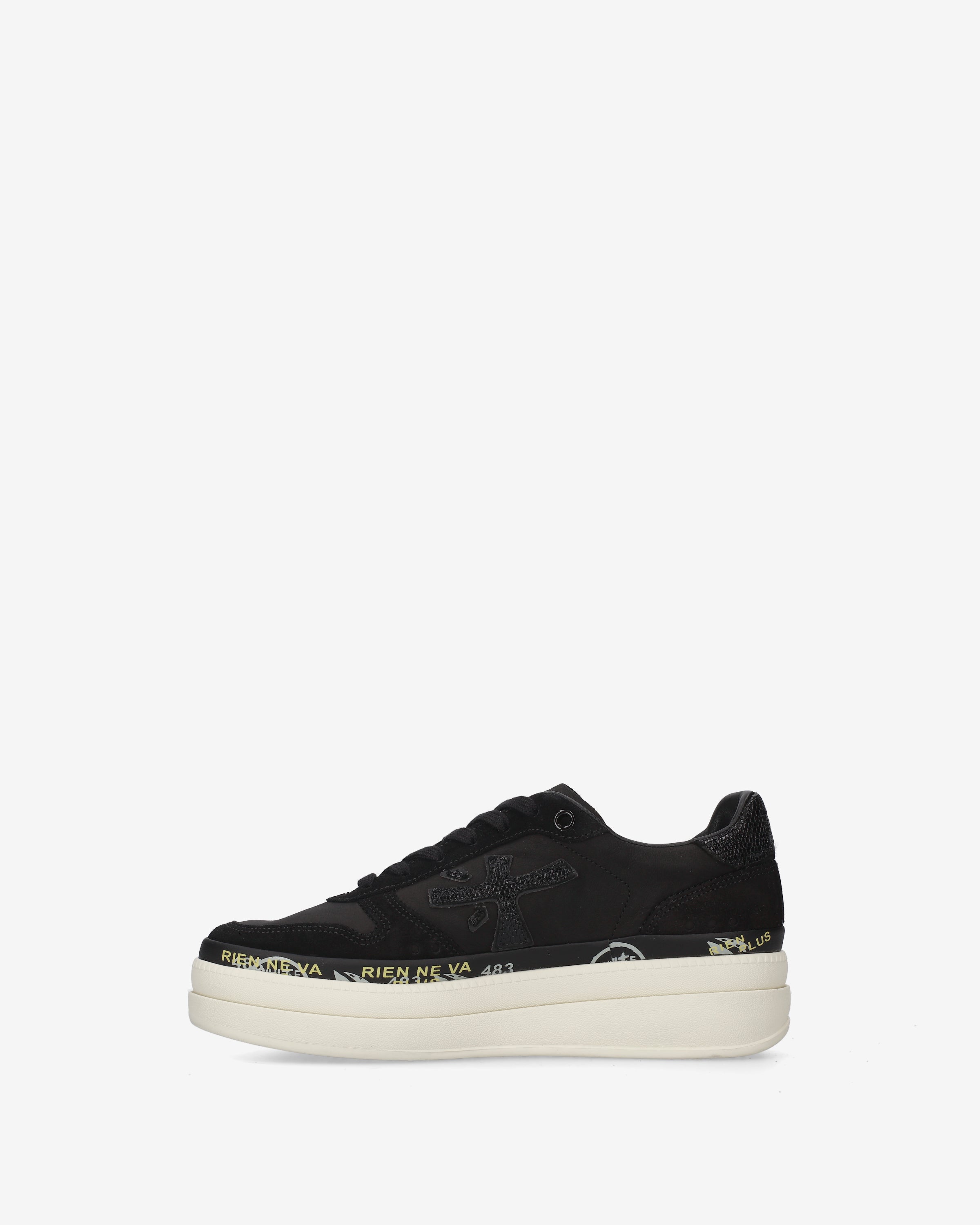 Premiata Micol 8567 sneakers femme cuir noir plateforme