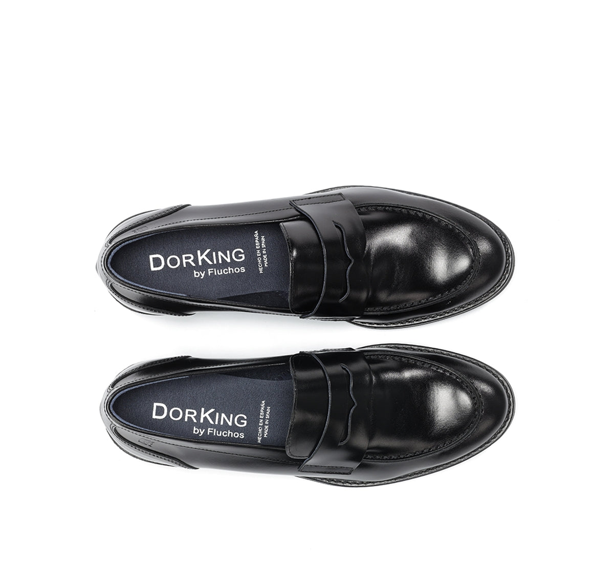 Dorking by Fluchos Harvard D8710 mocassin noir femme cuir
