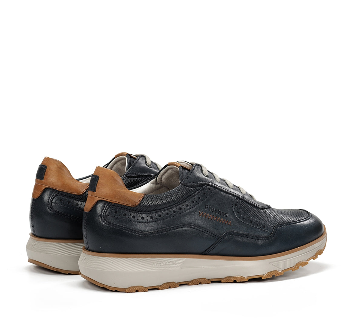 Fluchos Walter F2090 basket bleu cuir homme