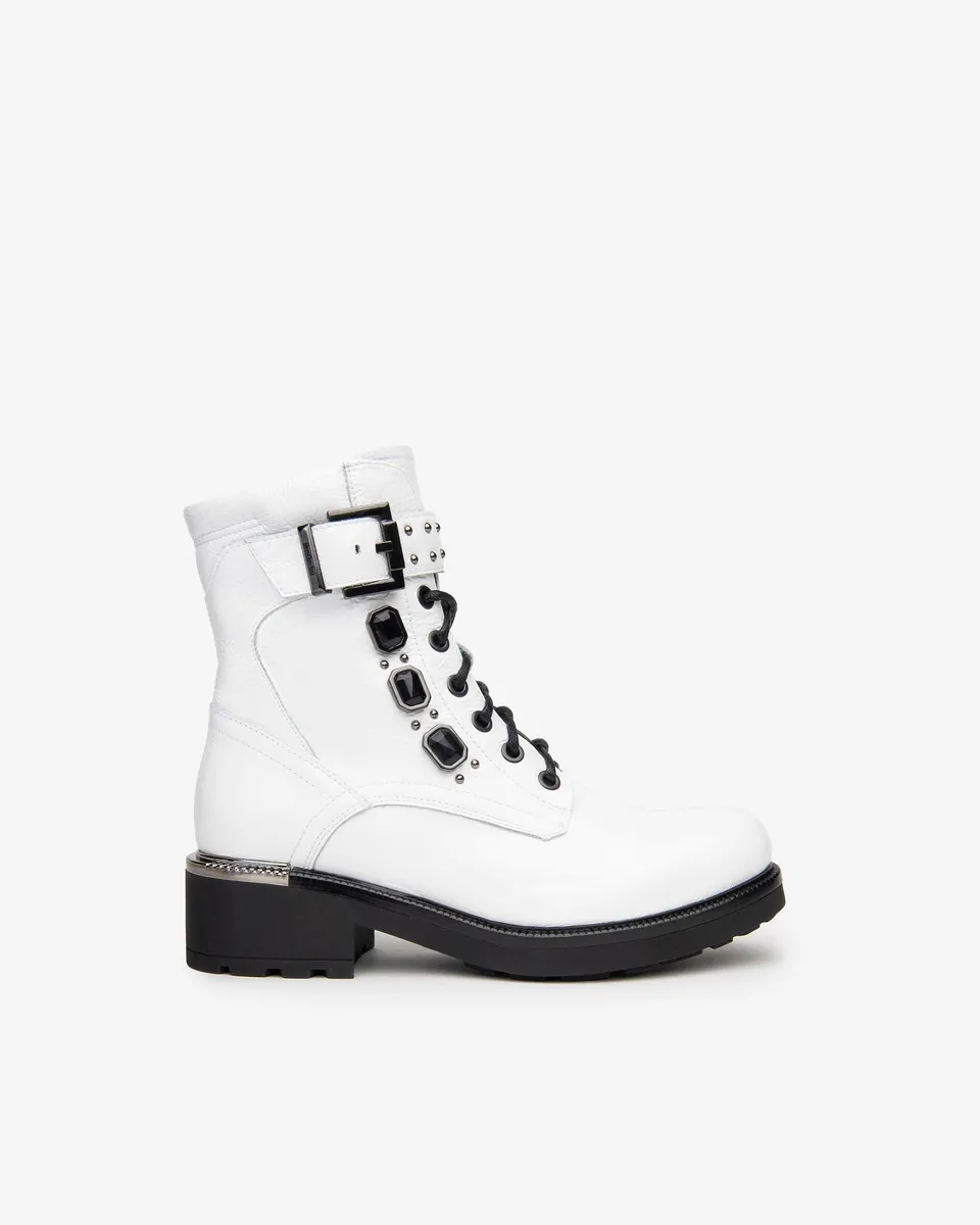 Nero Giardini Combat Boots rangers femme vernis