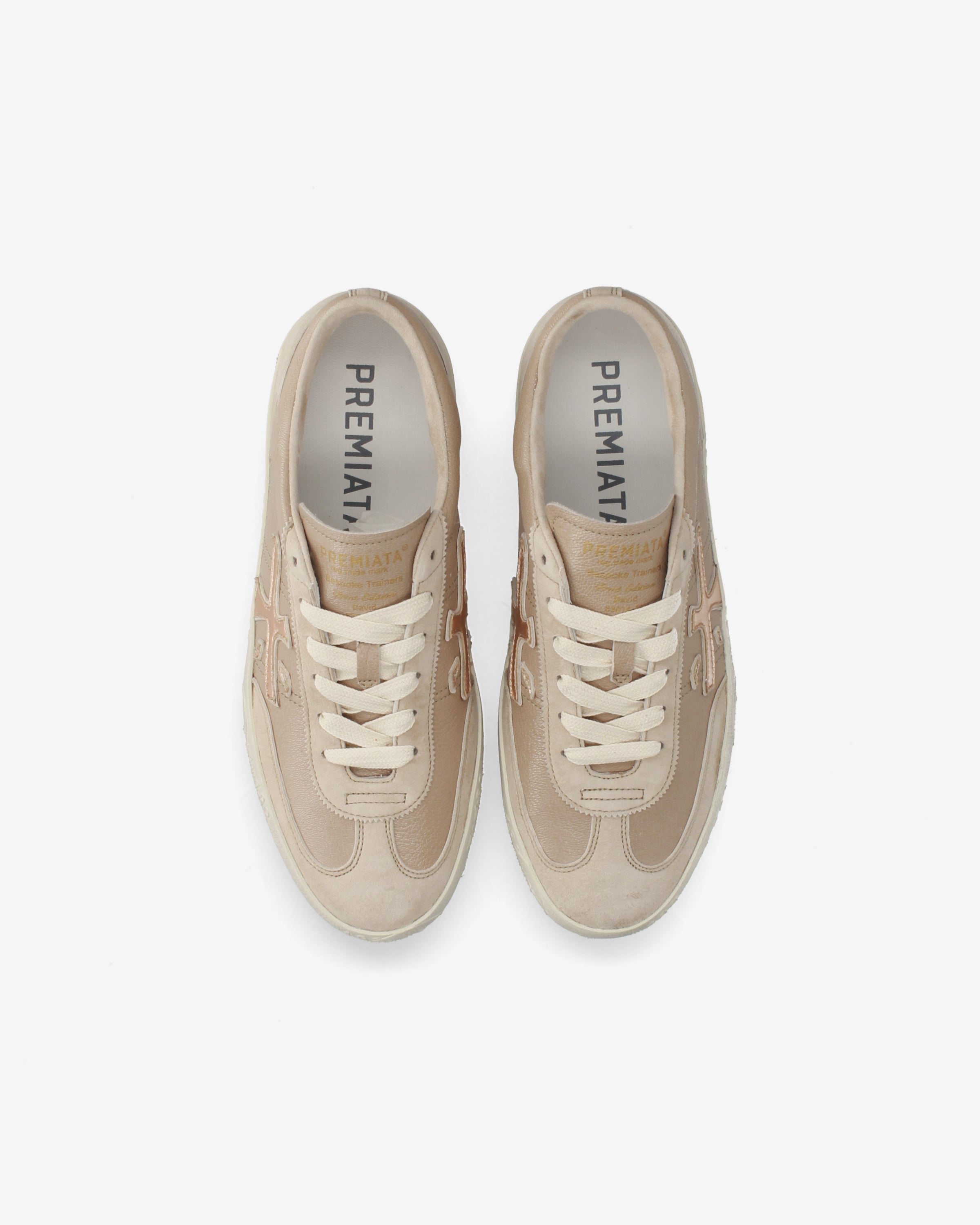 Premiata Davidd 8605 baskets beige cuir femme