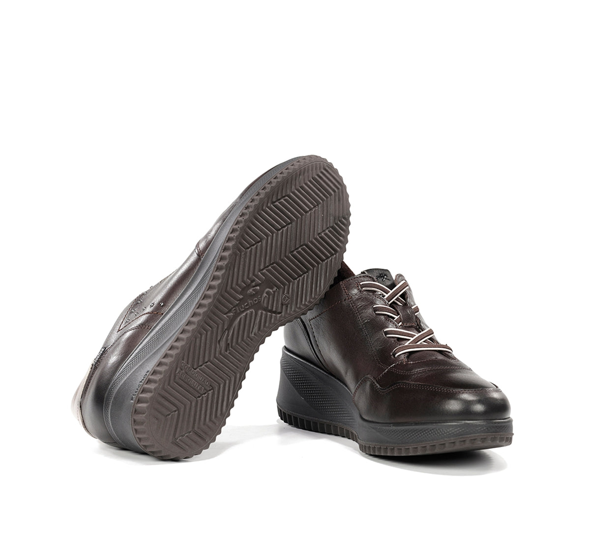Fluchos Novax F2545 baskets marron femme compensées
