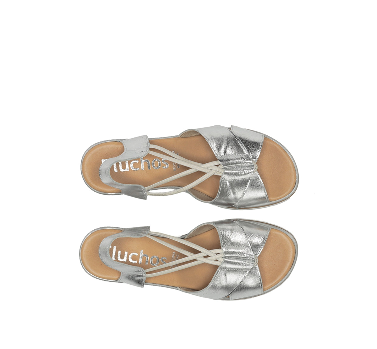 Fluchos Fire F2429 sandales femme argent compensées