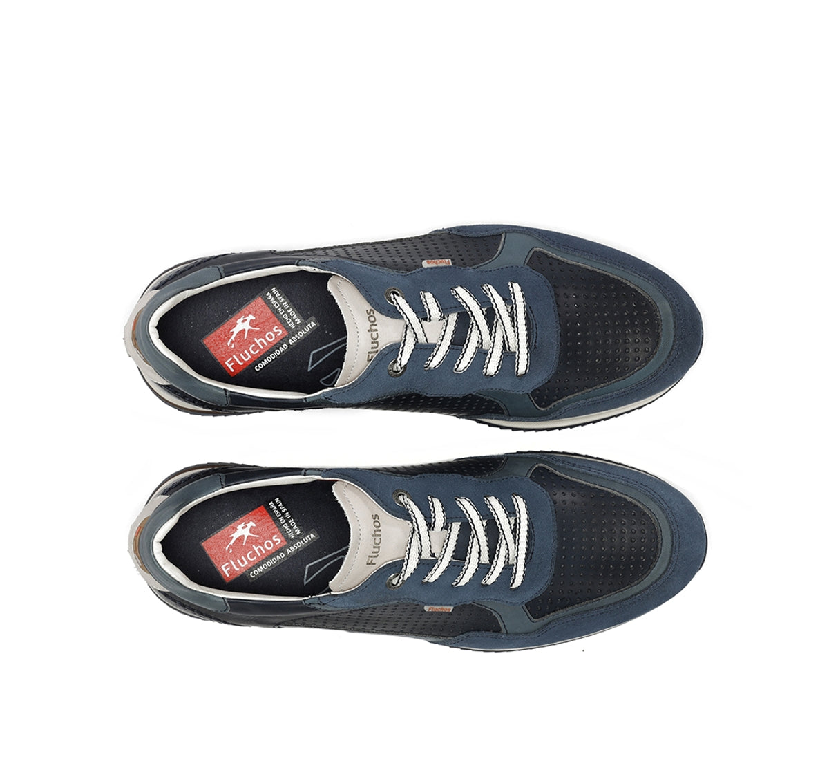 Fluchos Samir F2415 basket bleu cuir homme