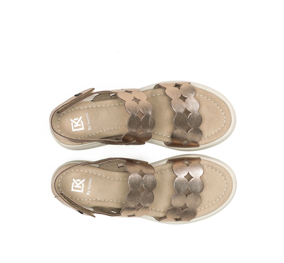 Dorking Slam D9291 sandales femme doré tressé