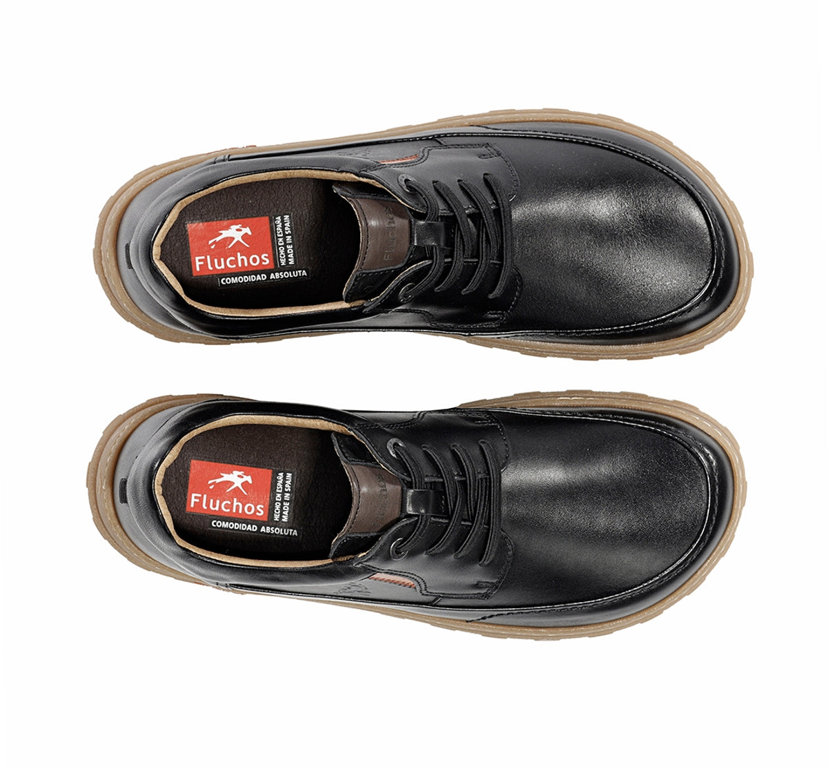 Fluchos Jerry F2504 chaussure homme noire confort large