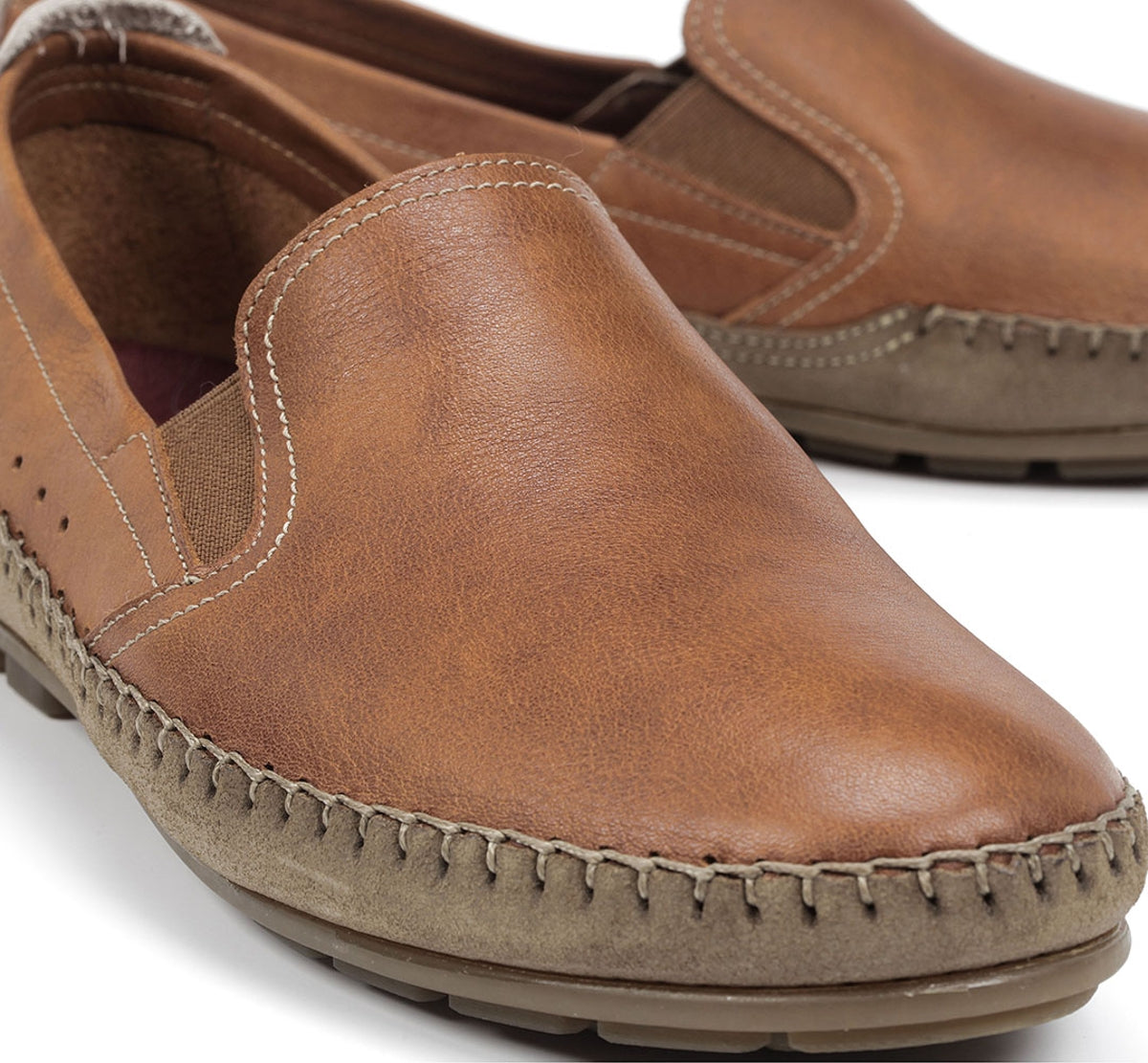 Fluchos Dorian F1174 mocassins marron homme slip on