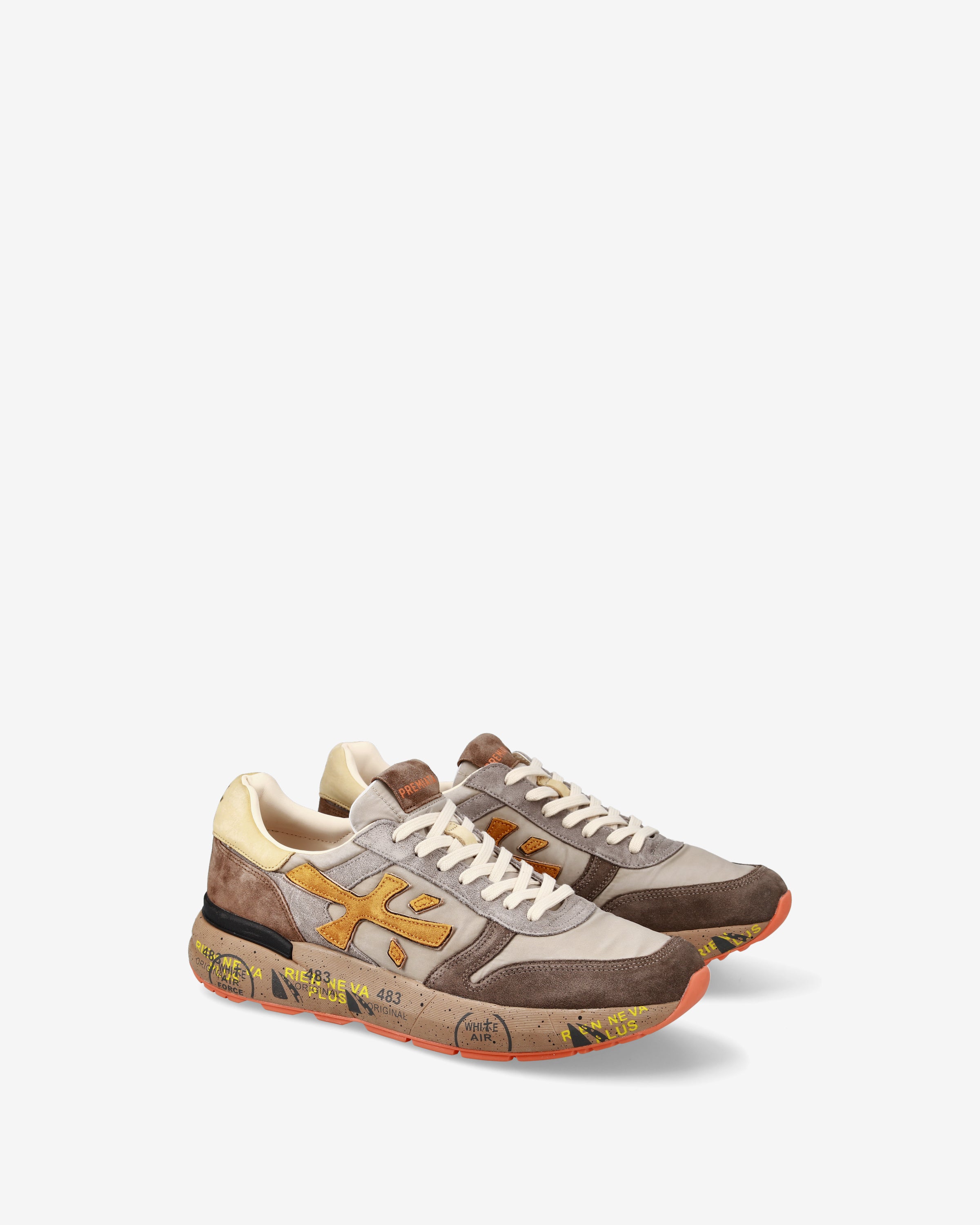Premiata Mick 7866 Sneakers Taupe Ivoire Daim