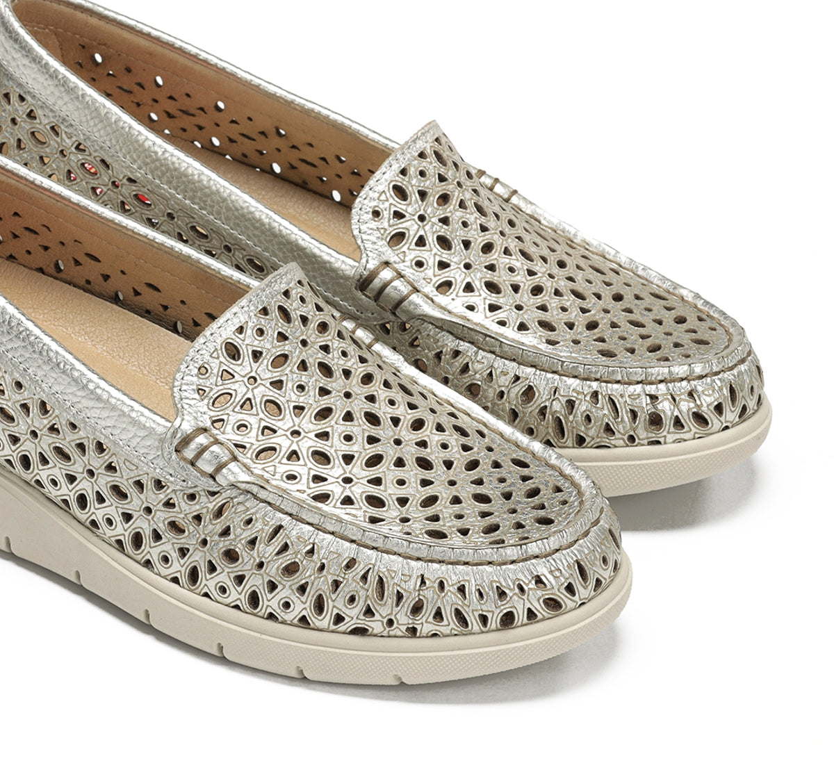 Fluchos Fluvia F2422 Mocassin Cuir Doré Femme