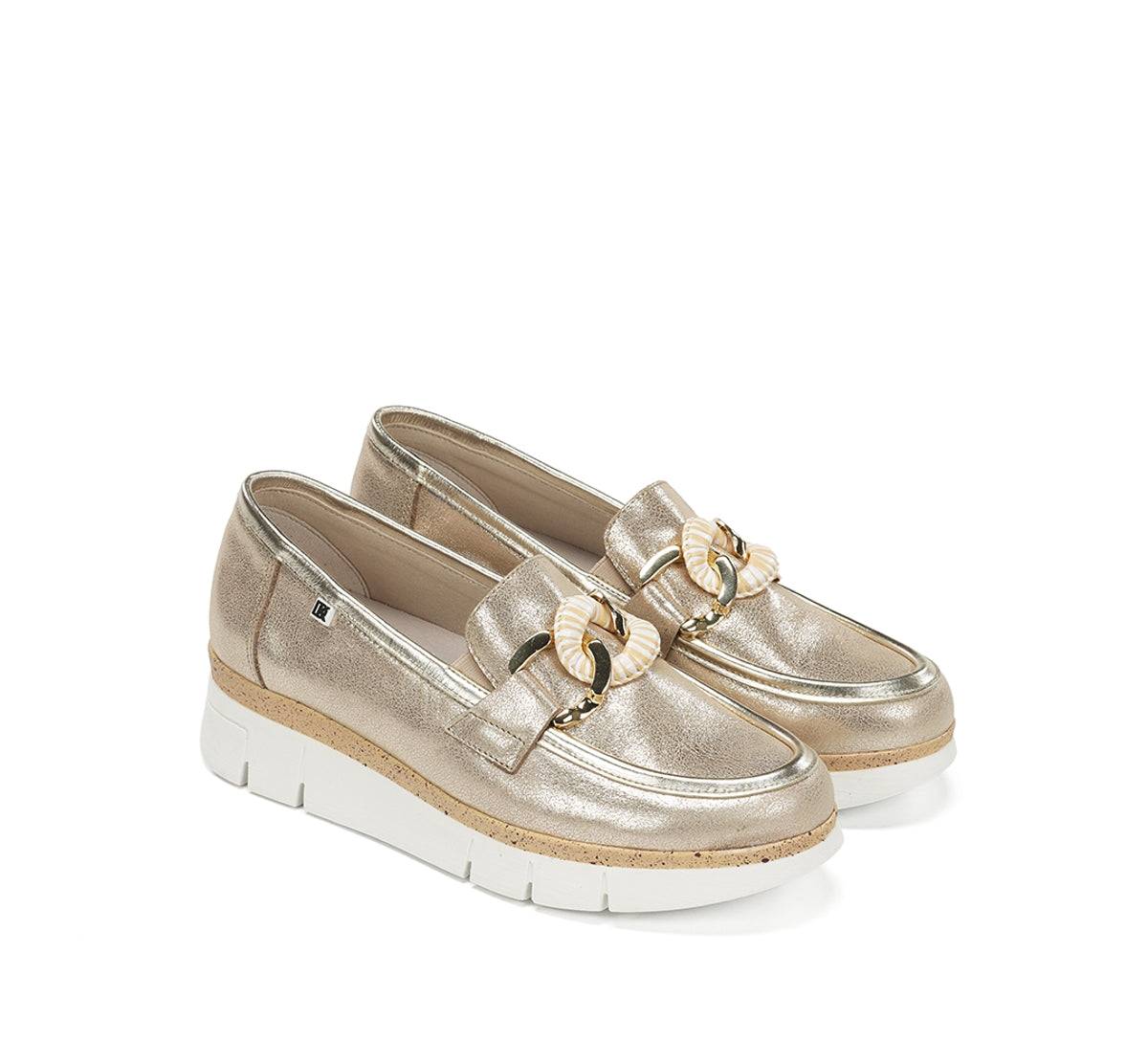 Dorking by Fluchos India D9691 mocassins doré femme cuir