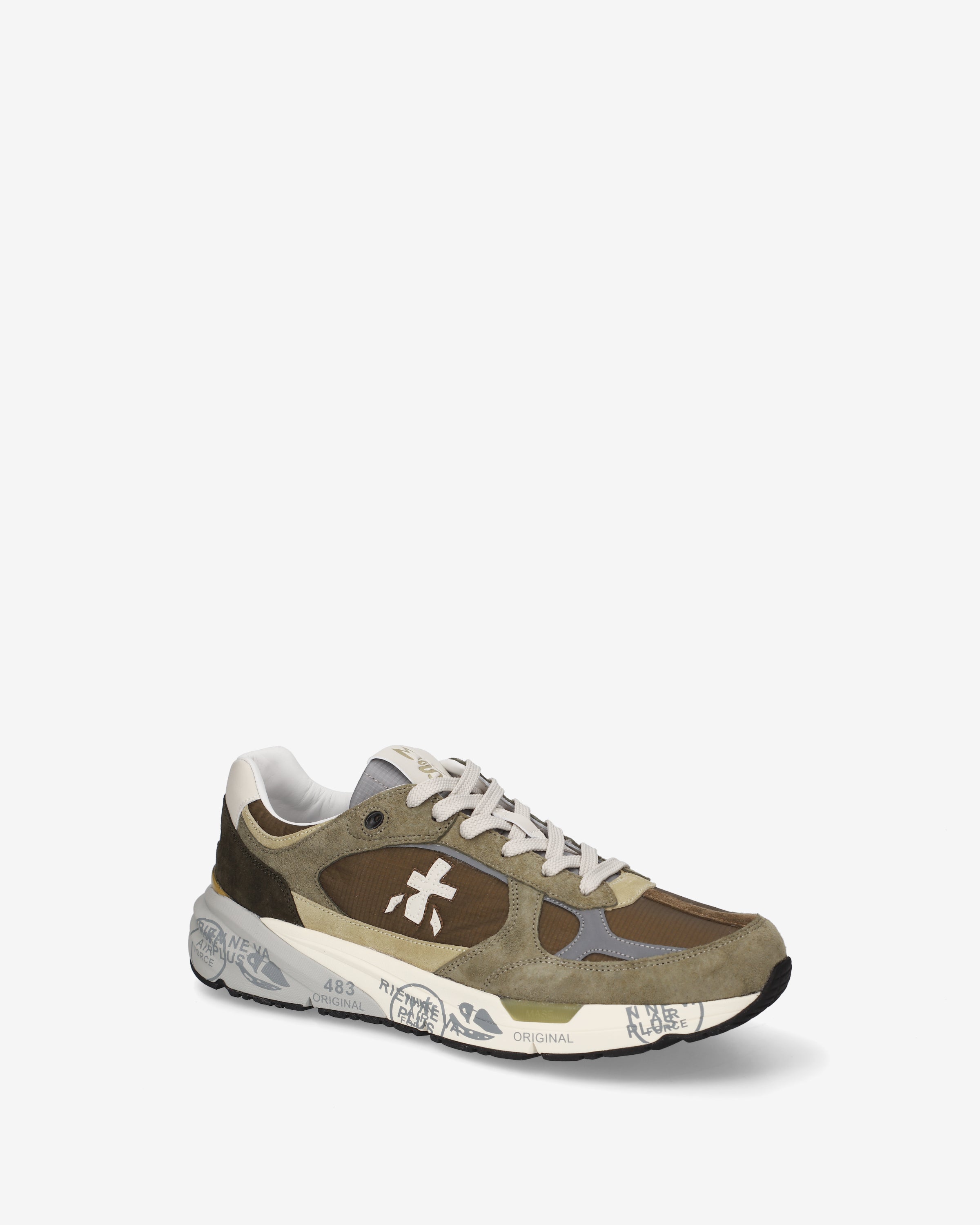 Premiata Mase25 8423 baskets vert sauge marron