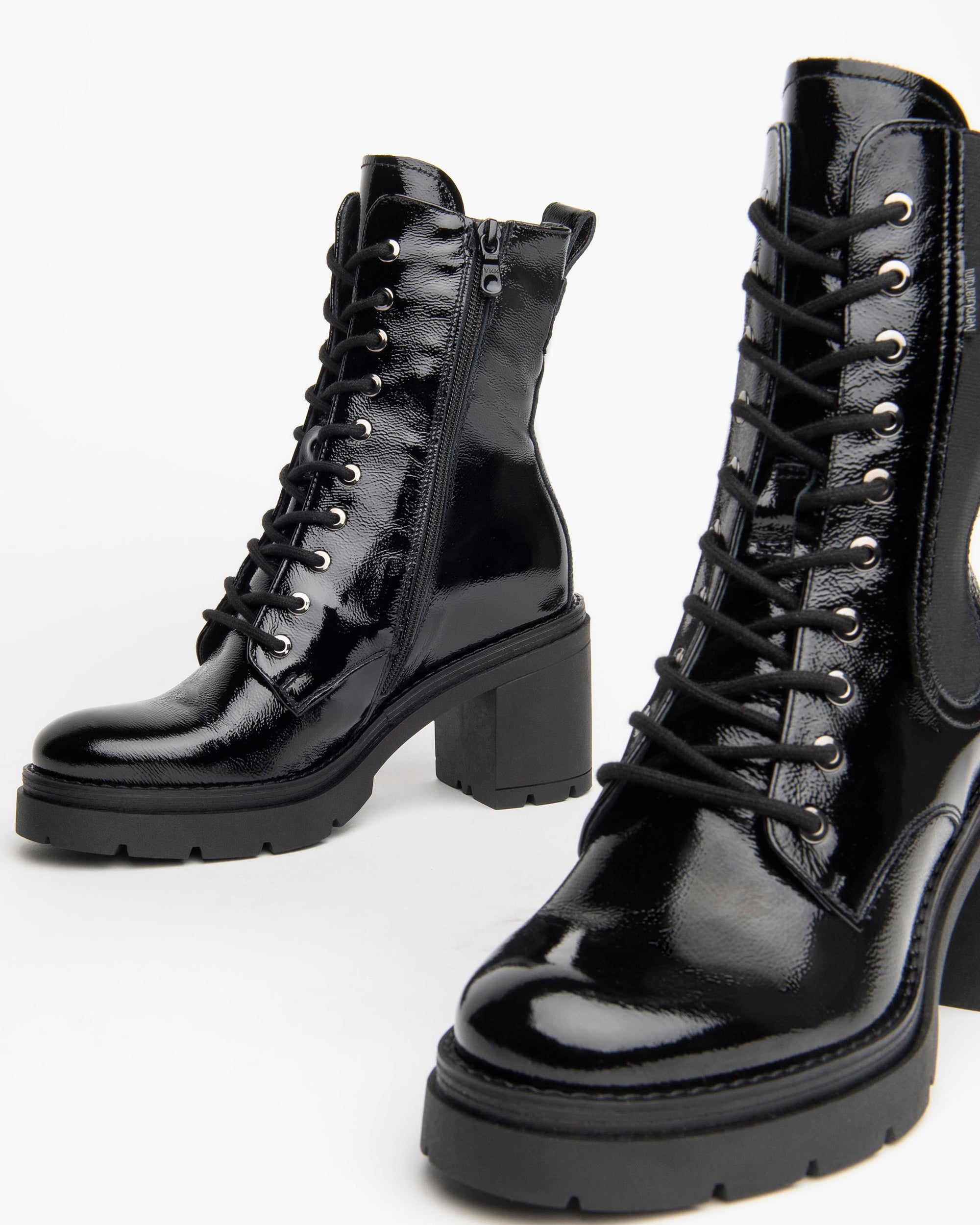 Nero Giardini Combat Boots rangers vernis femme