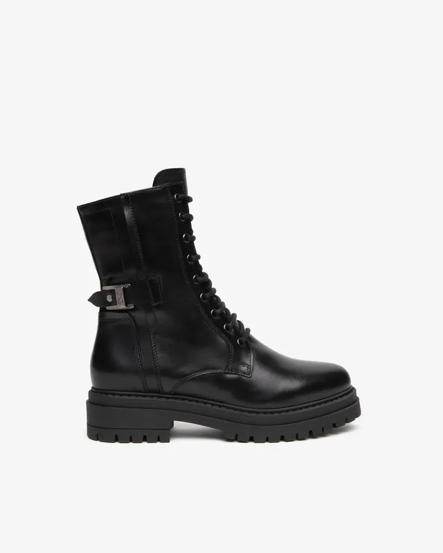 Nero Giardini Combat Boots Rangers Cuir Femme Fourrées