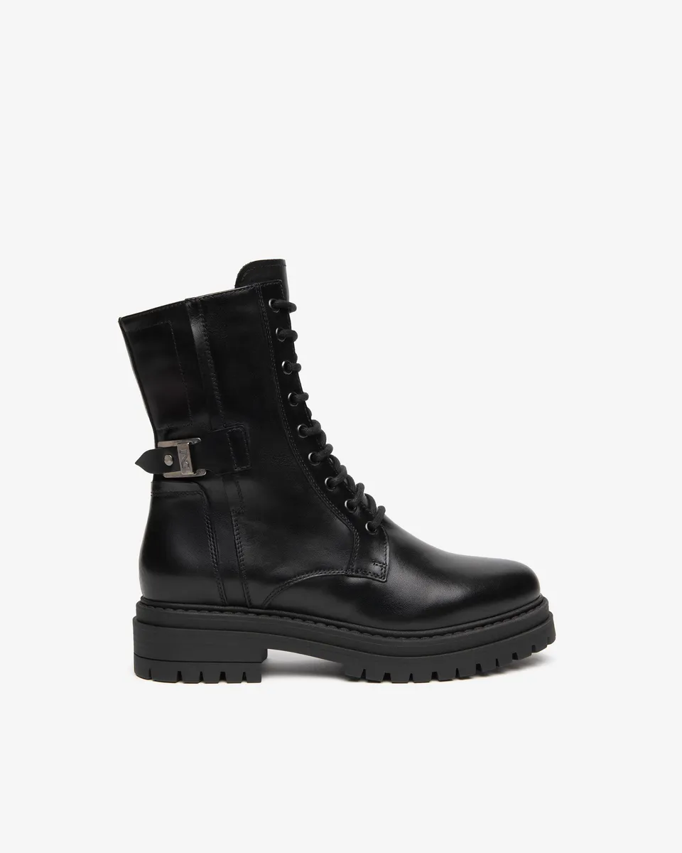 Nero Giardini Combat Boots Rangers Cuir Femme Fourrées