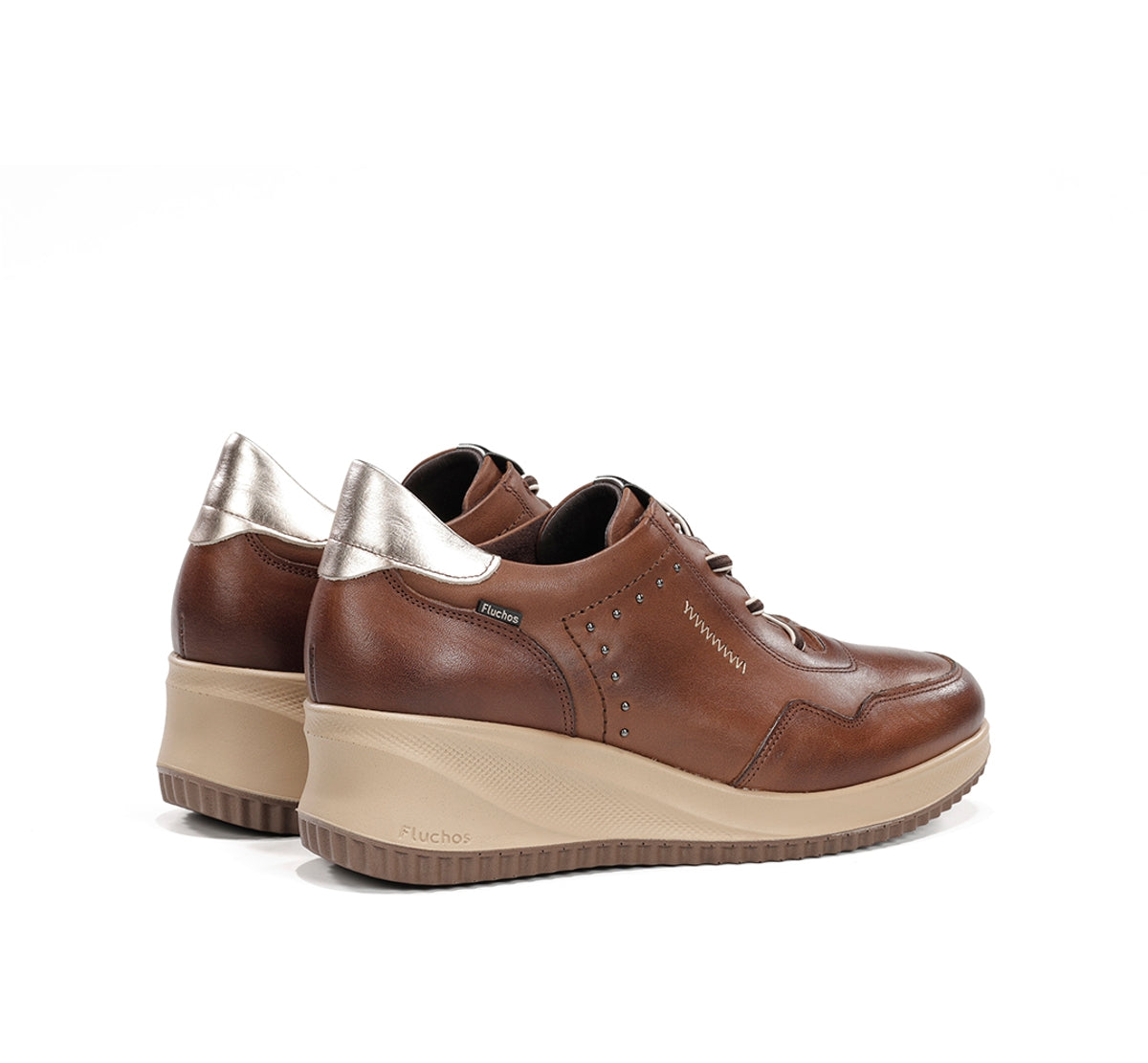 Fluchos Novax F2545 baskets marron femme compensées