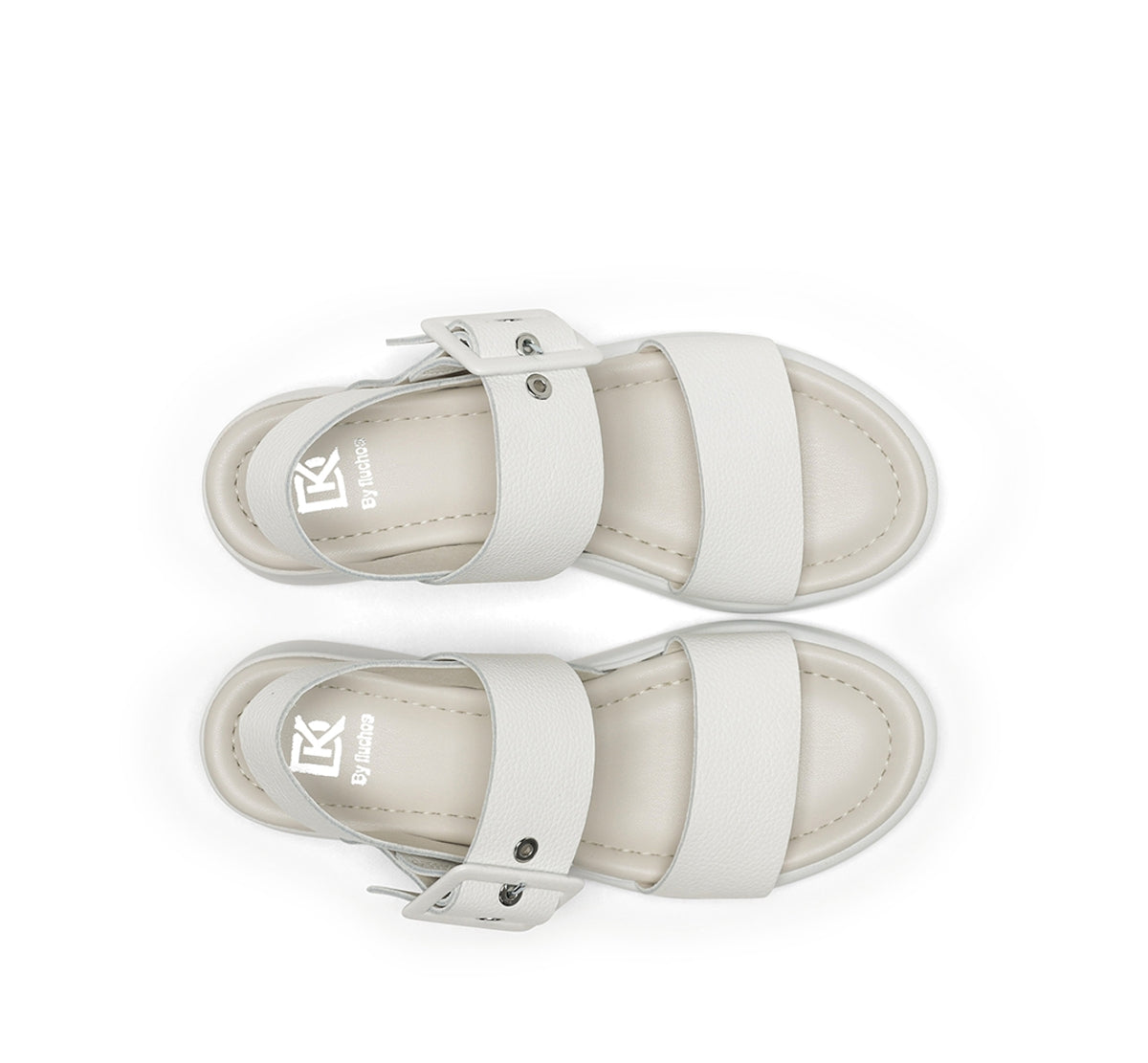 Dorking Slam D9088 Sandales Femme Blanc Boucles