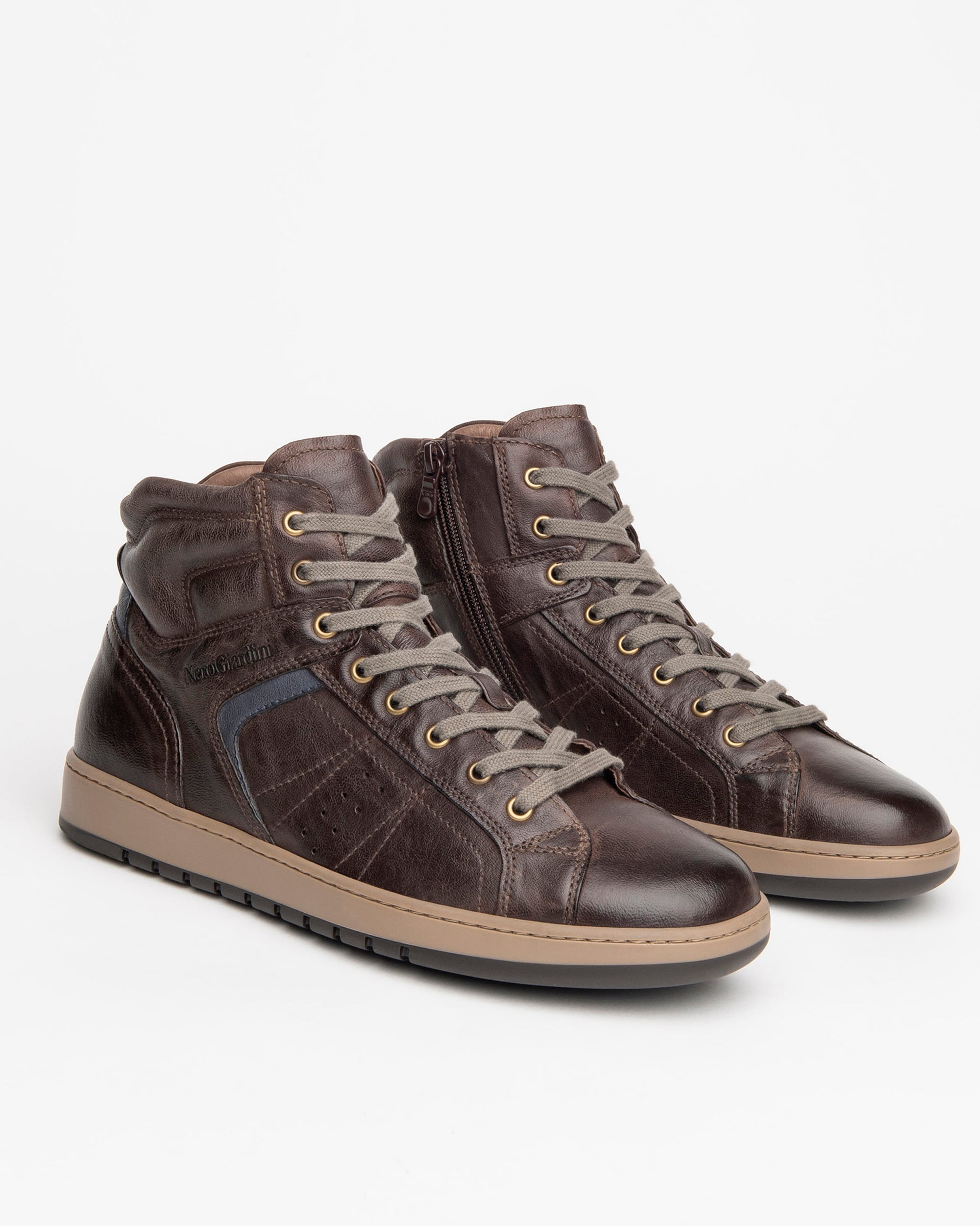 Nero Giardini Sneakers montantes homme cuir zip 39-46