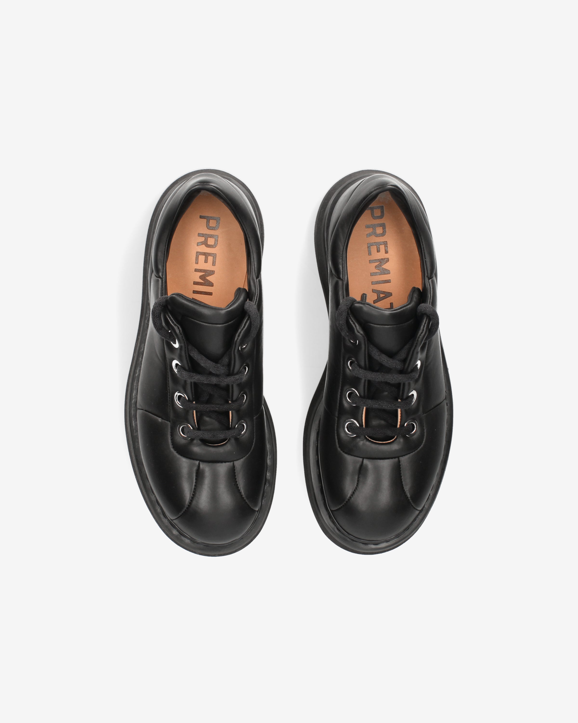 Premiata Sneakers Derby Cuir Noir Vibram Homme