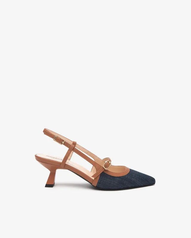 Nero Giardini Slingback escarpins femme cuir tissu