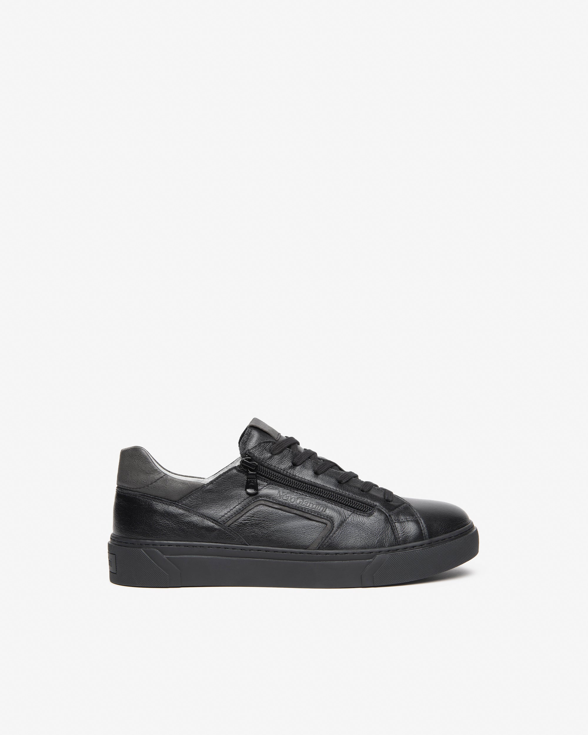 Nero Giardini Sneakers baskets homme cuir zip