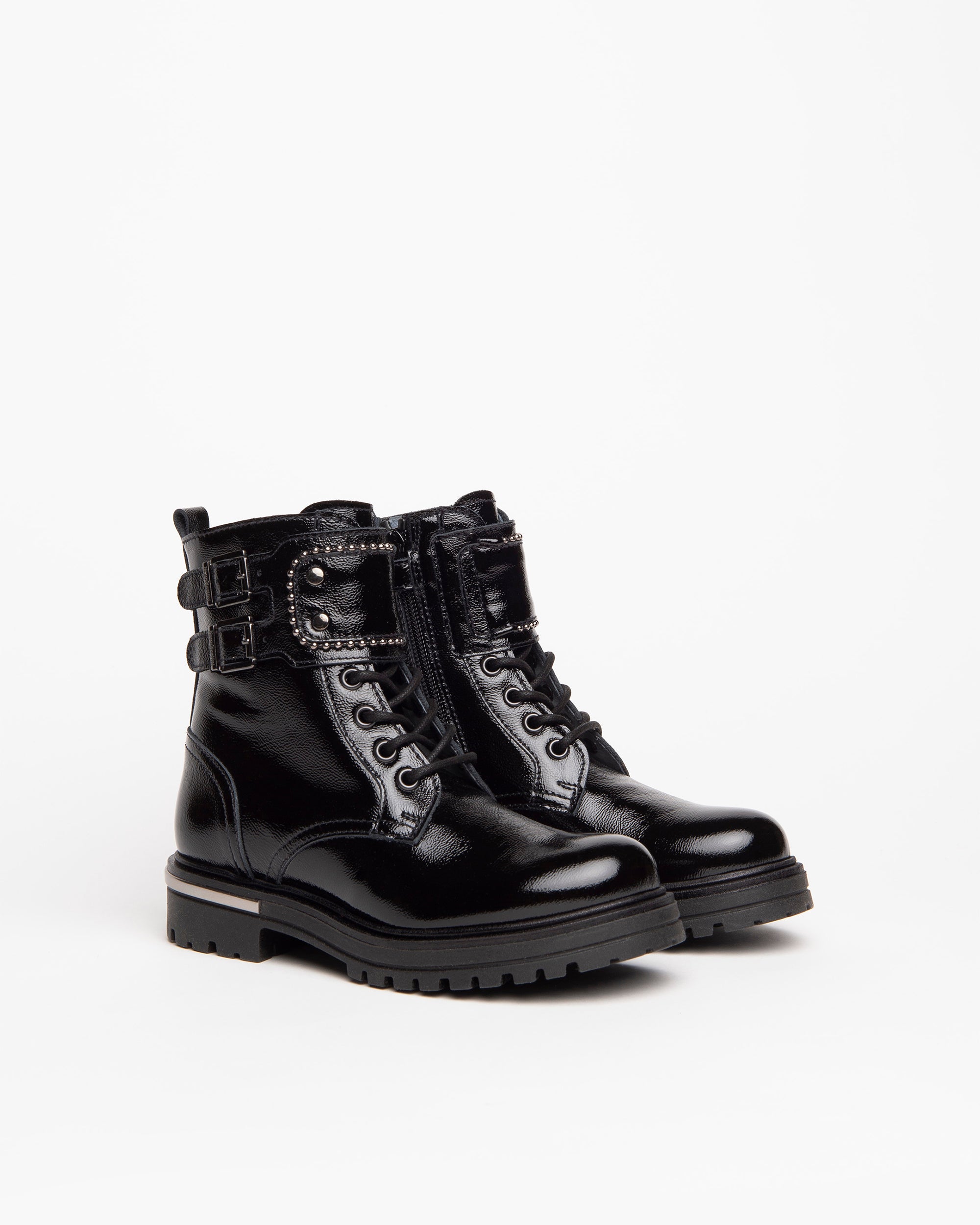 Nero Giardini Combat Boots bottines vernis ado