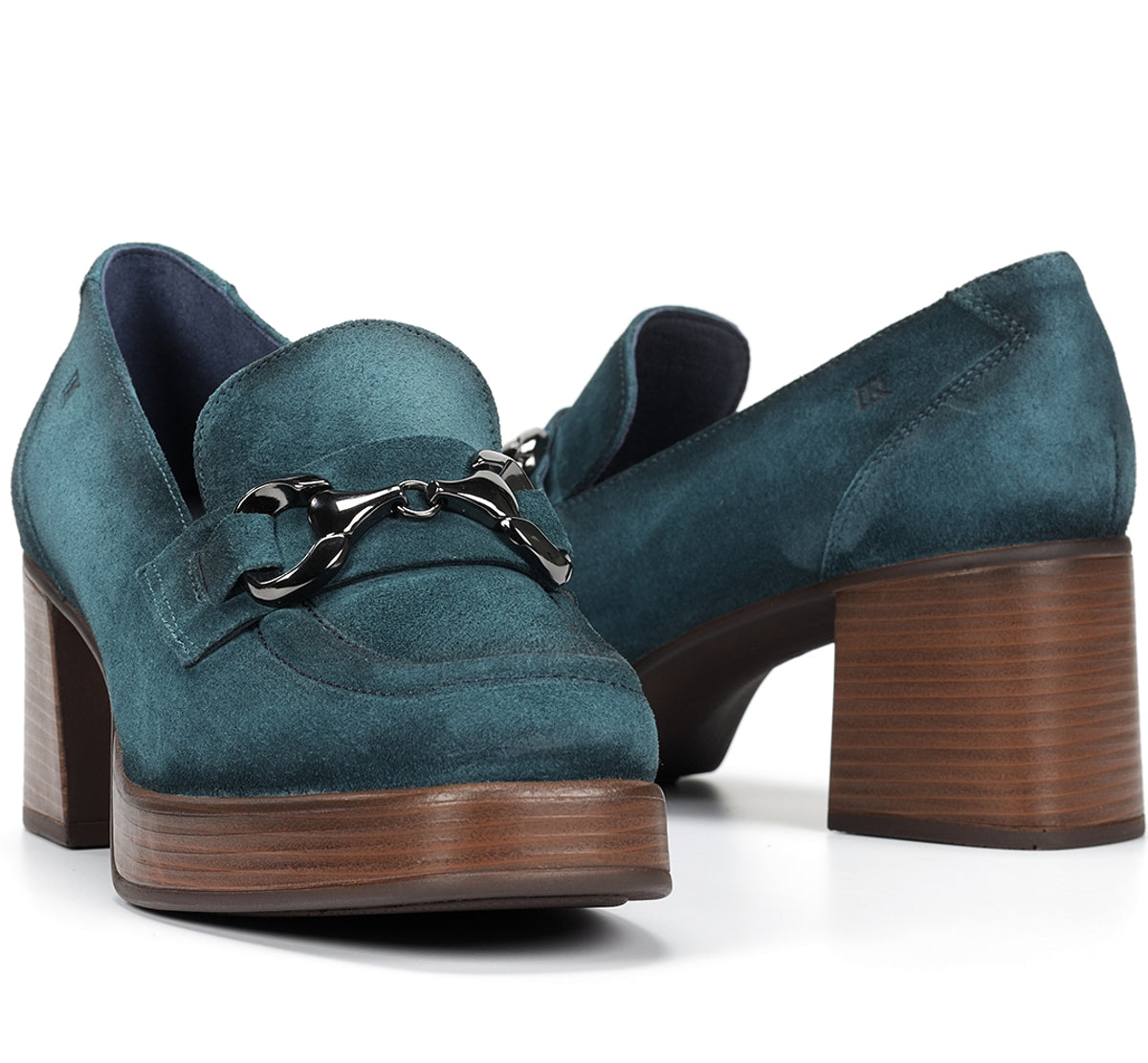 Dorking by Fluchos Cristel D9155 mocassins femme bleus plateforme