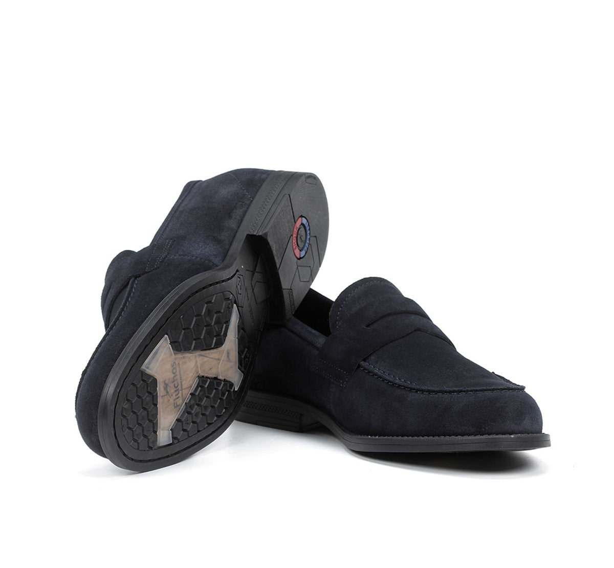 Fluchos Henri F0824 mocassins bleu homme cuir