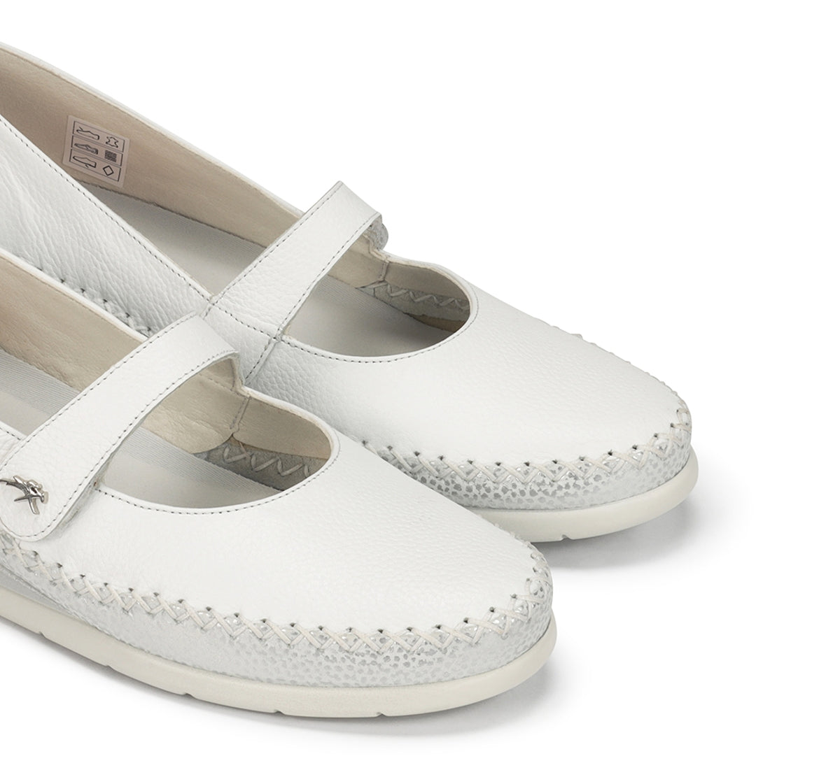 Fluchos Sella F2146 chaussures blanc femme compensées