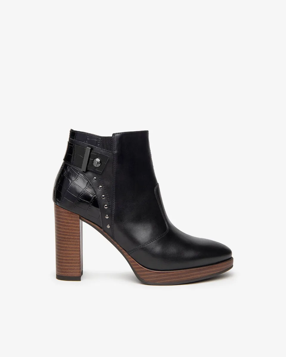 Nero Giardini Boots Bottines Femme Cuir Croco Talon 38