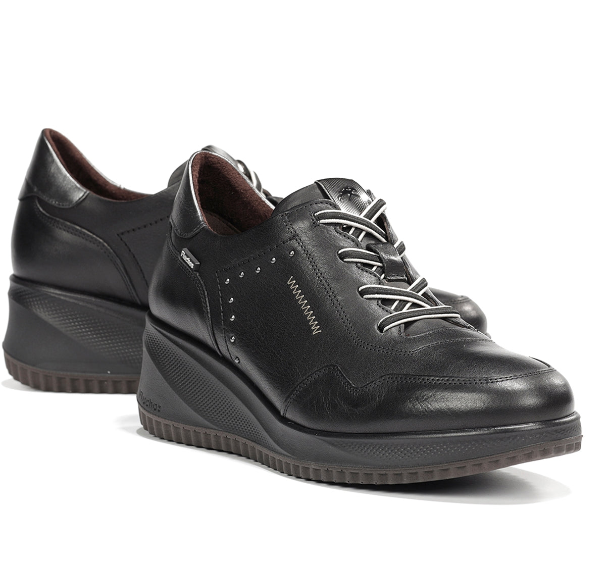Fluchos Novax F2545 baskets noires femme compensées