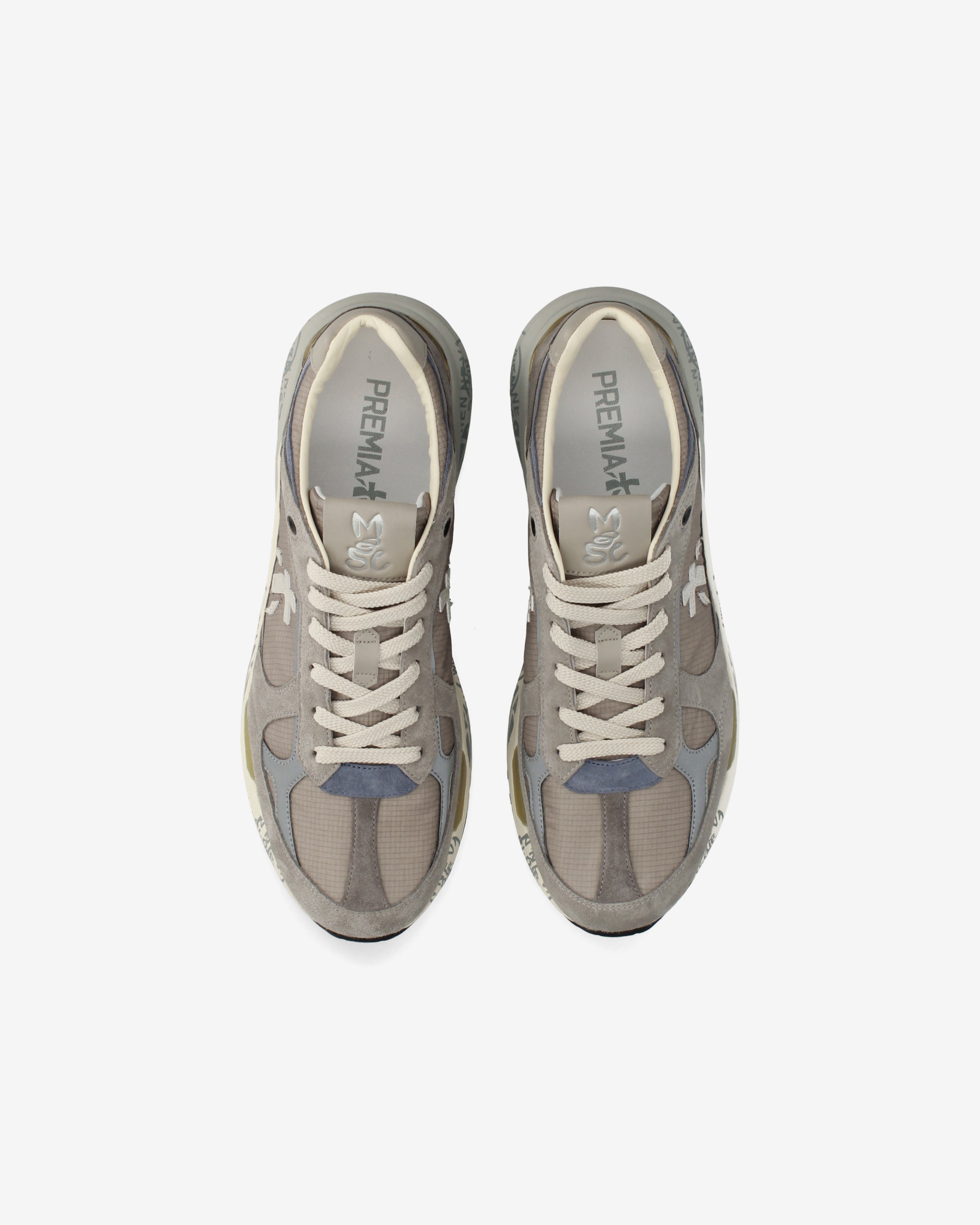 Premiata Mase25 8429 baskets gris clair daim technique
