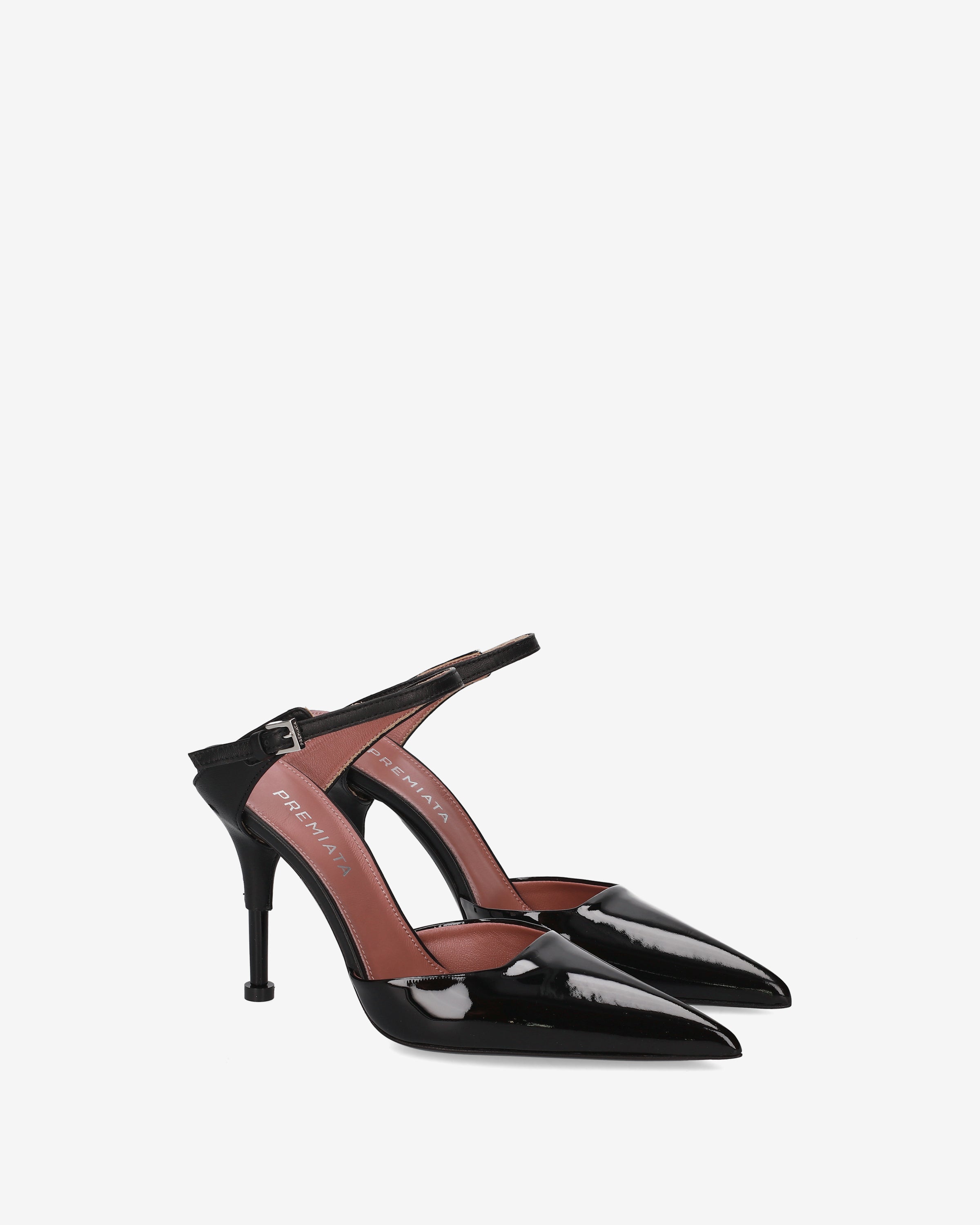 Premiata slingback verni noir escarpins 10 cm