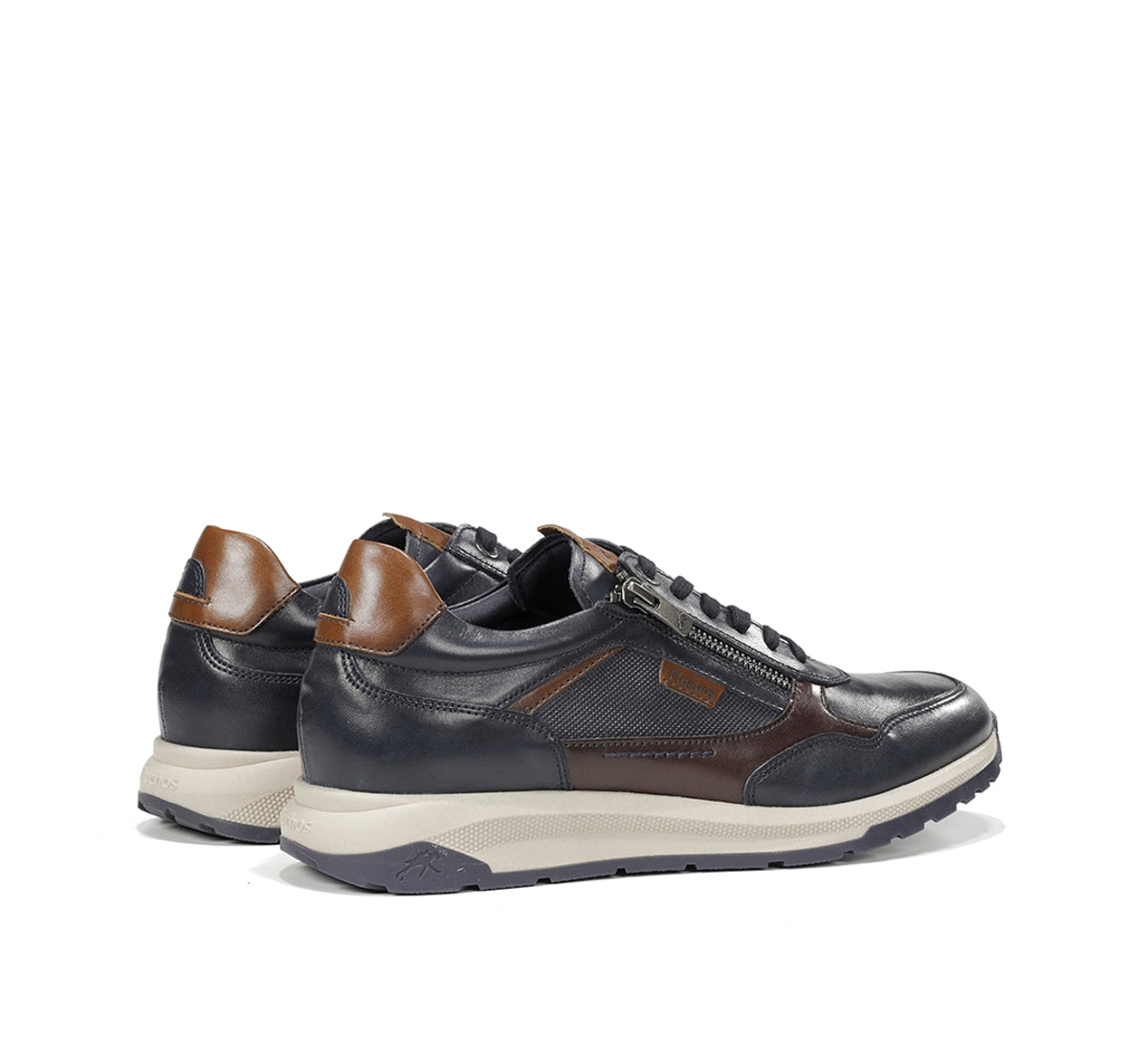 Fluchos Karter F2530 baskets homme bleu cuir