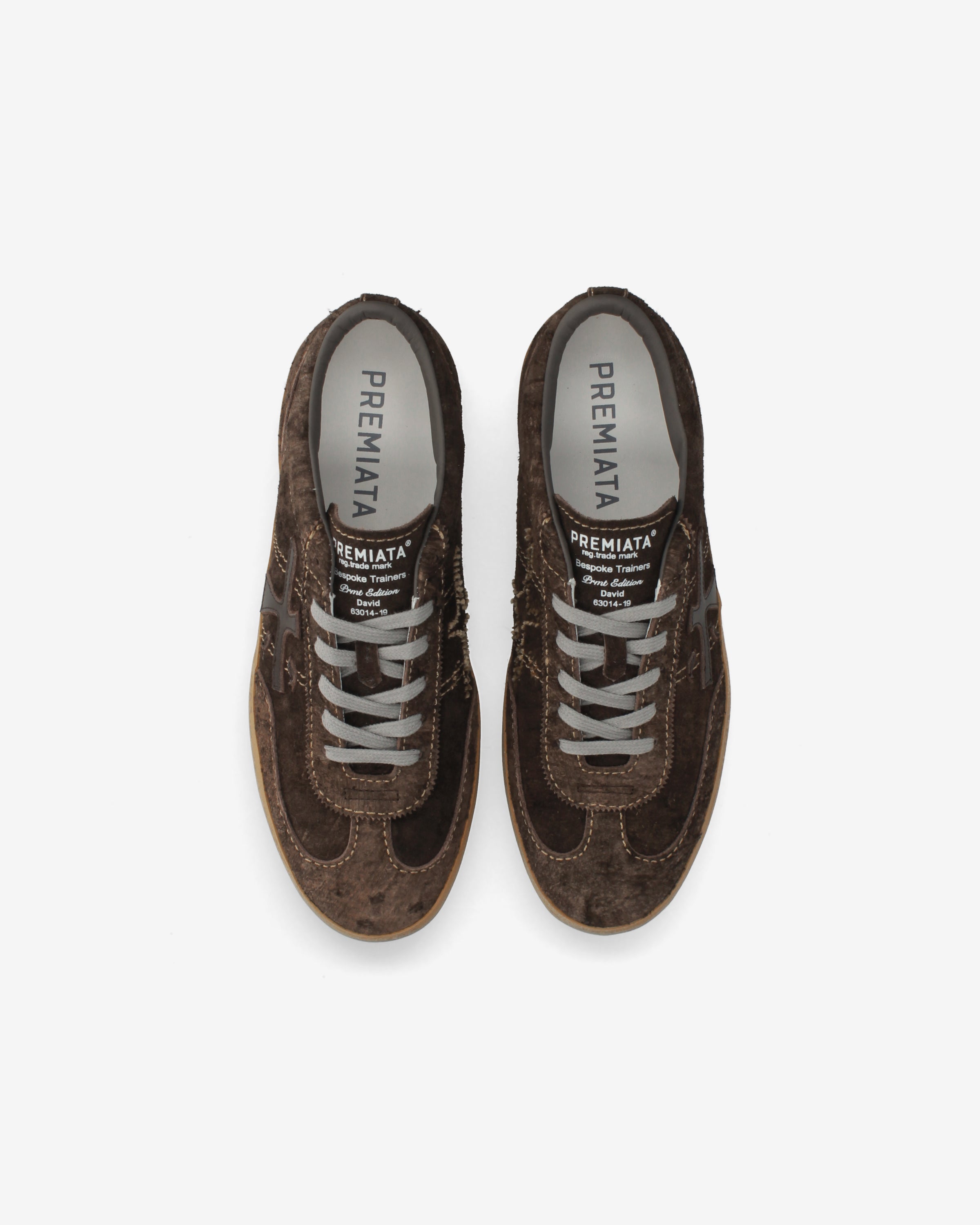 Premiata David 8601 sneakers homme marron foncé cuir