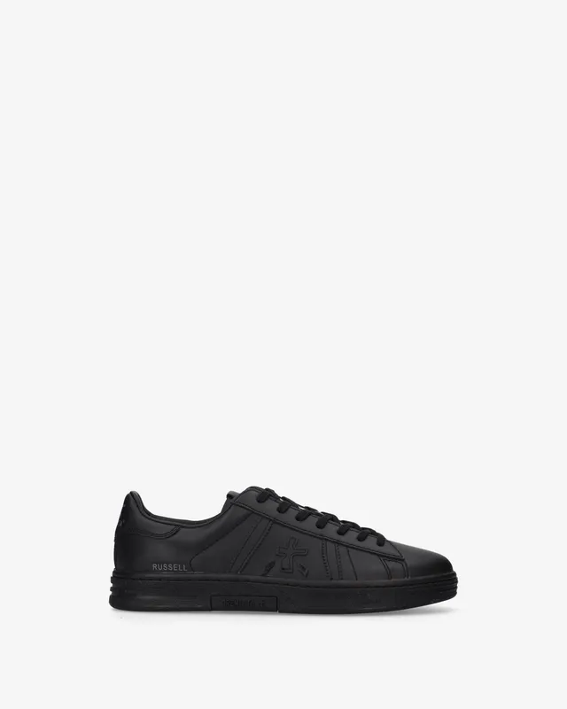 Premiata Russell 8640 baskets noir cuir homme